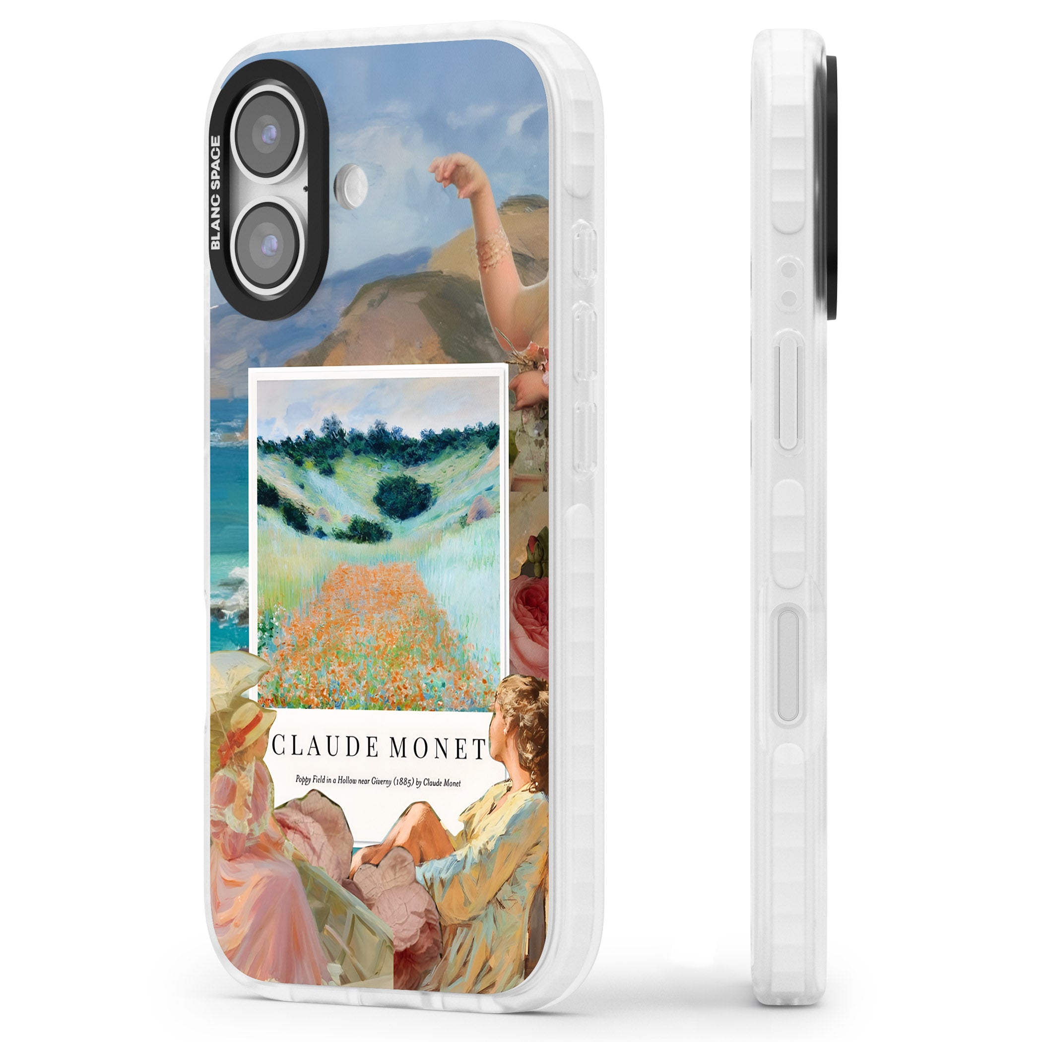 Monet Poppy Field iPhone 17 Impact Clear Phone Case Side Profile