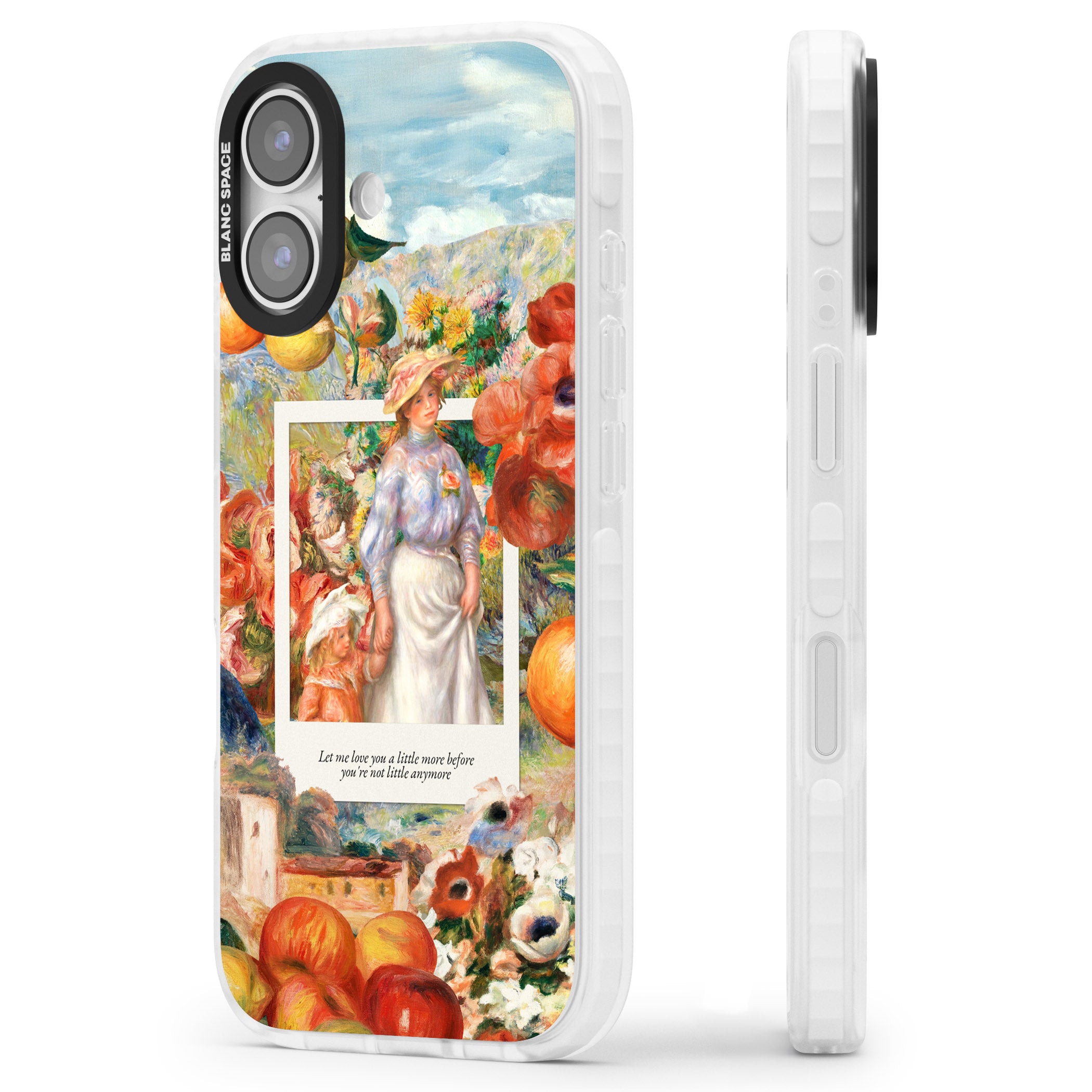Renoir Mother & Child iPhone 17 Impact Clear Phone Case Side Profile