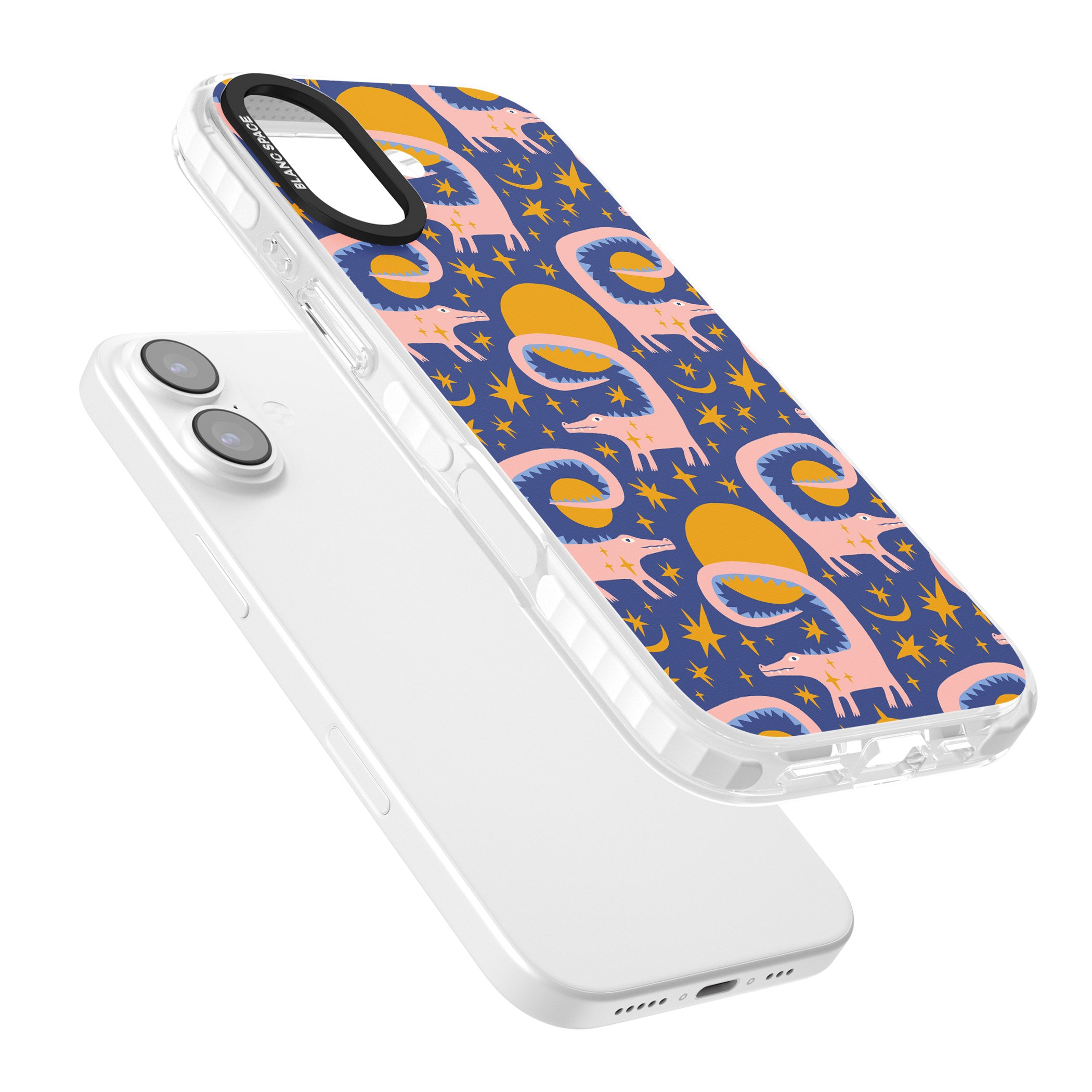 Sun Croc Pattern iPhone 17 Impact Clear Phone Case Colours