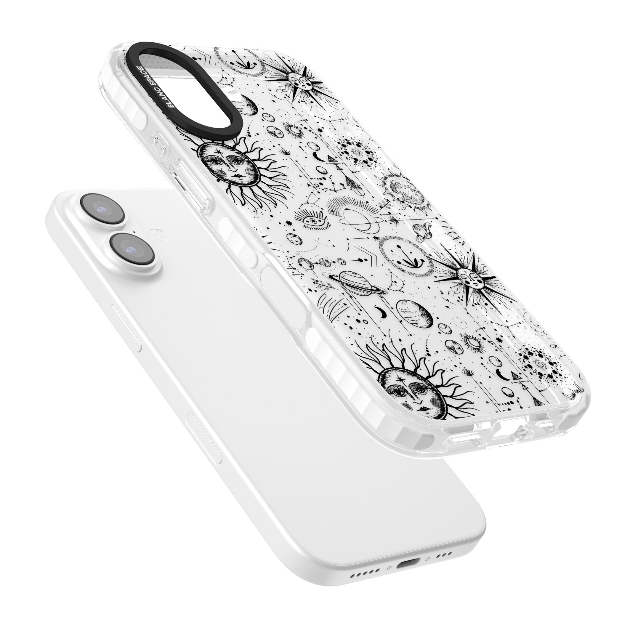 Cosmic Sun & Planets Zodiac iPhone 17 Impact Clear Phone Case Colours