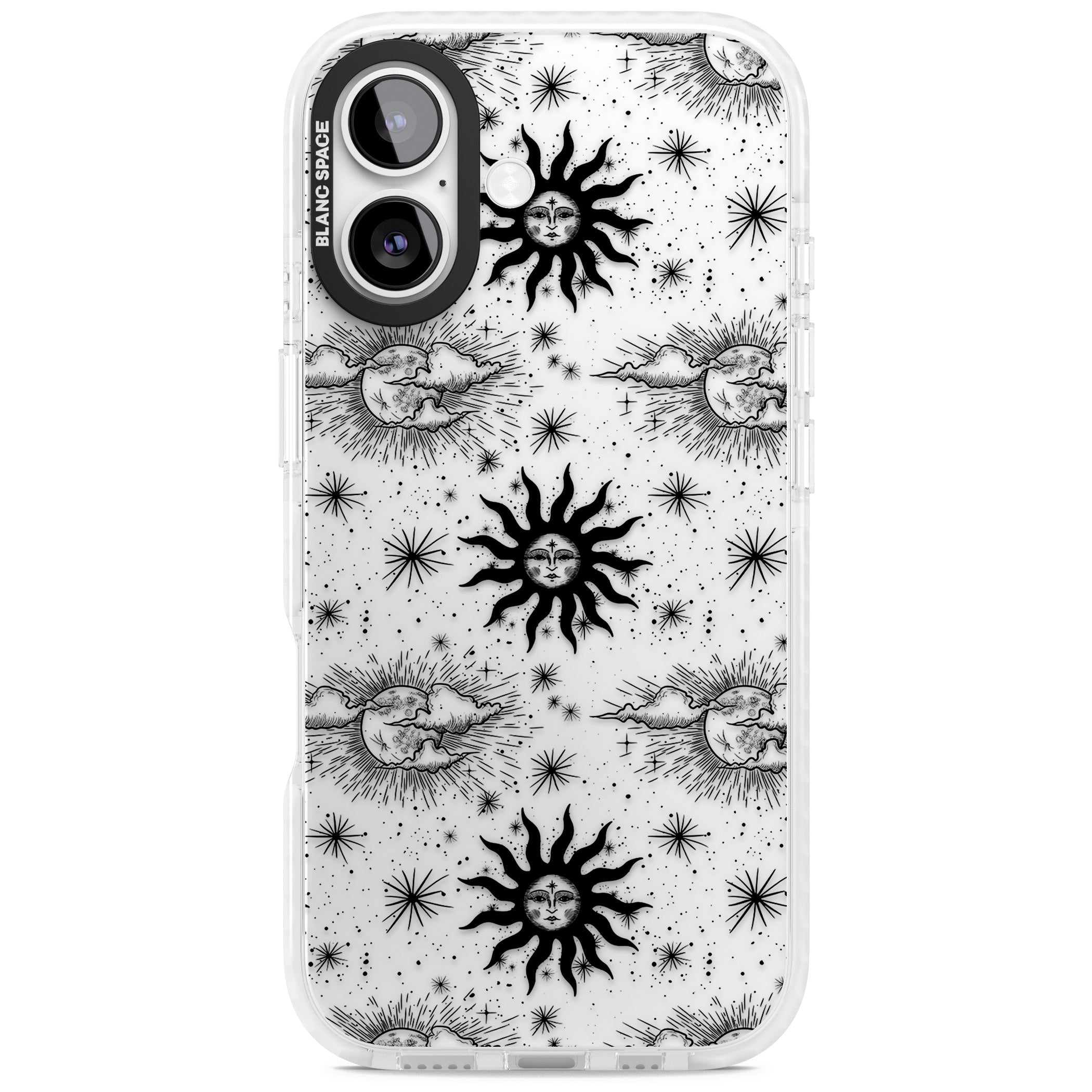 Vintage Sun & Moon iPhone 17 Impact Clear Phone Case