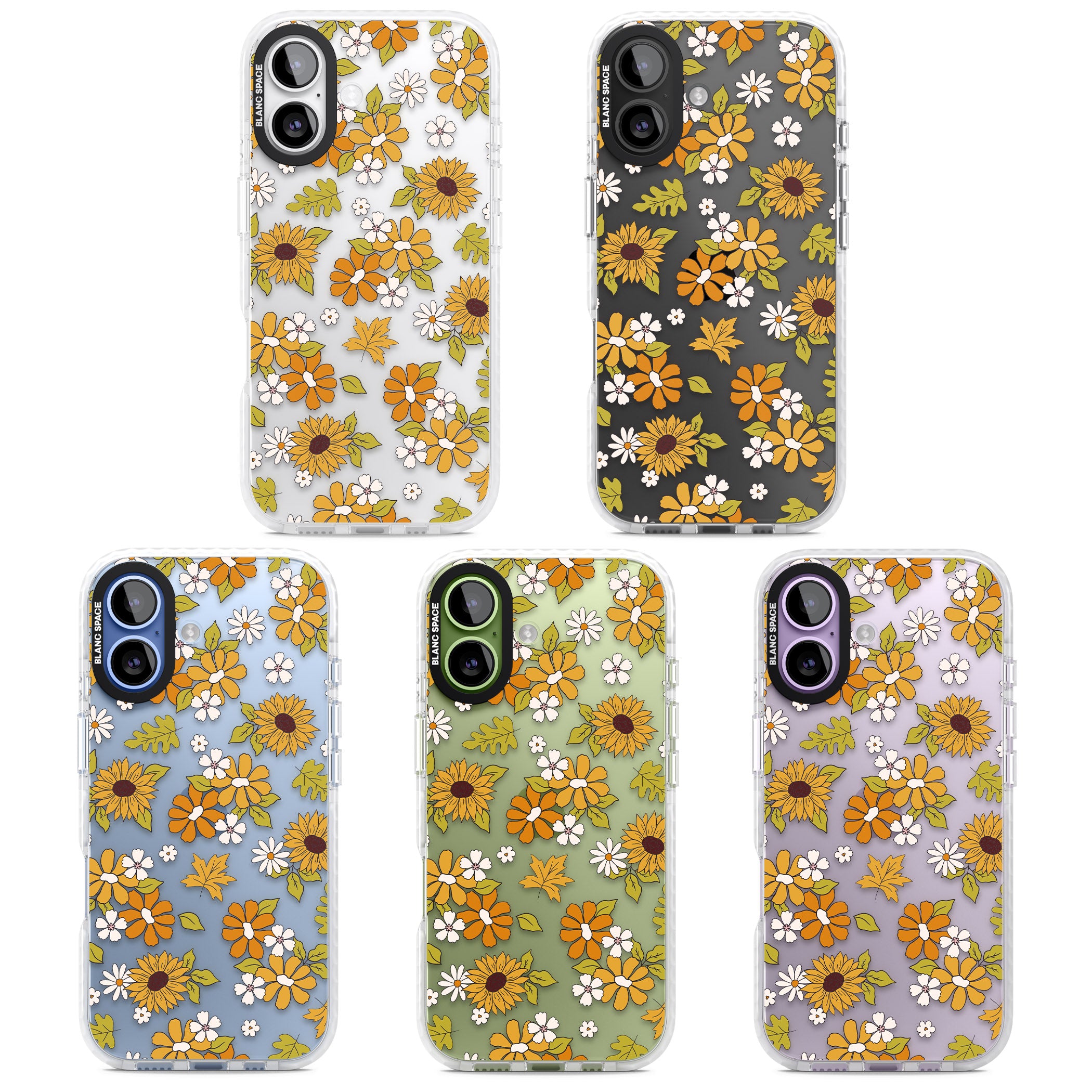 Boho Sunflowers iPhone 17 Impact Clear Phone Case APT Impact Protection