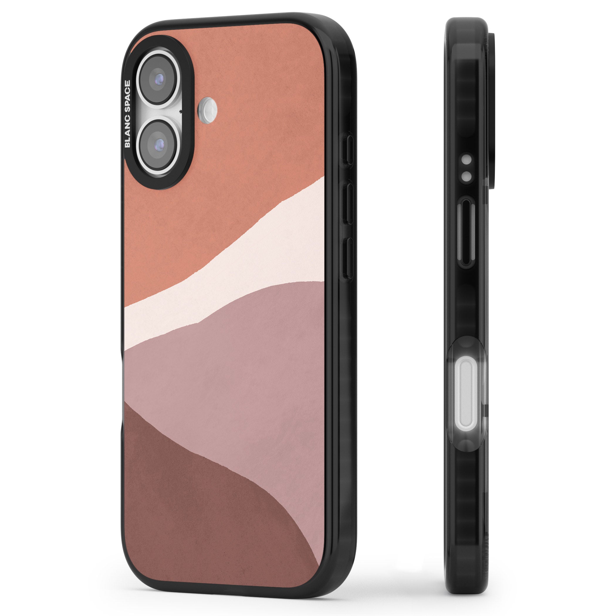 Lush Abstract Watercolour Design #2 iPhone 17 Impact Black Phone Case Side Profile