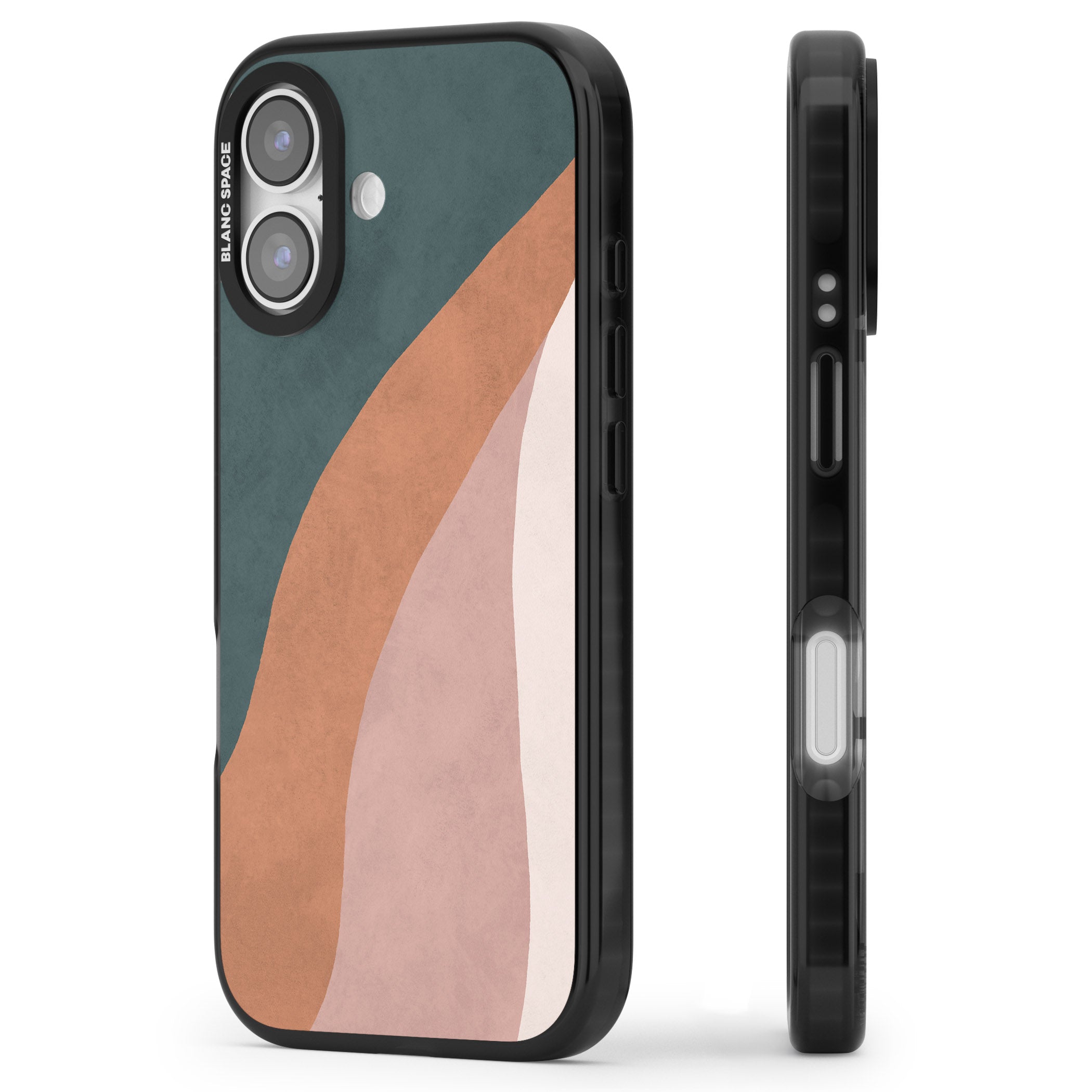 Earthwave Abstract iPhone 17 Impact Black Phone Case Side Profile