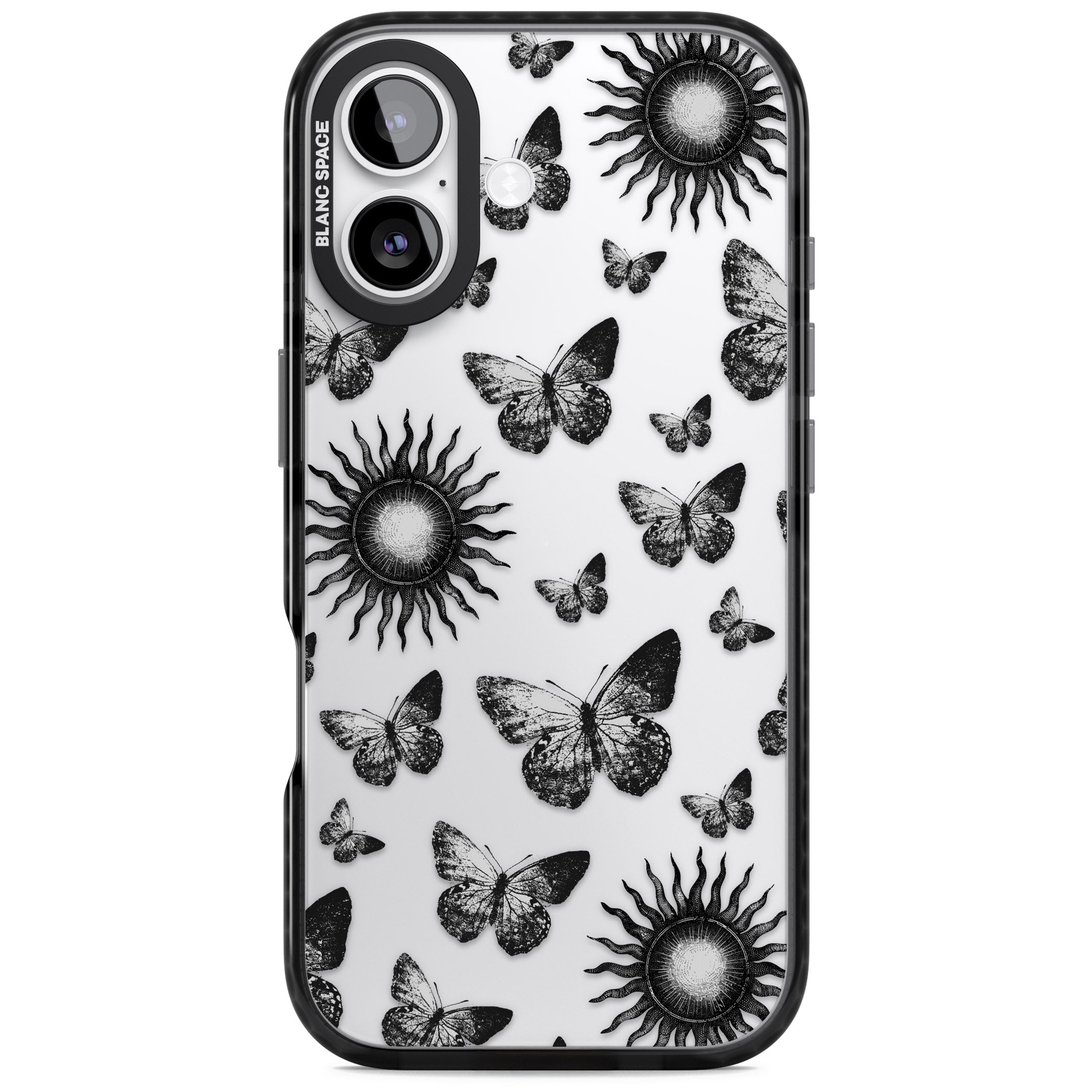 Butterflies Suns iPhone 17 Impact Black Phone Case