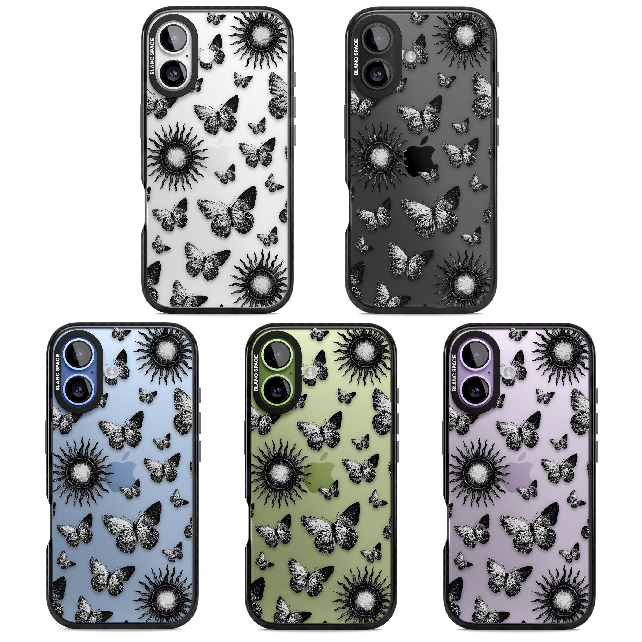Butterflies Suns iPhone 17 Impact Black Phone Case APT Impact Protection