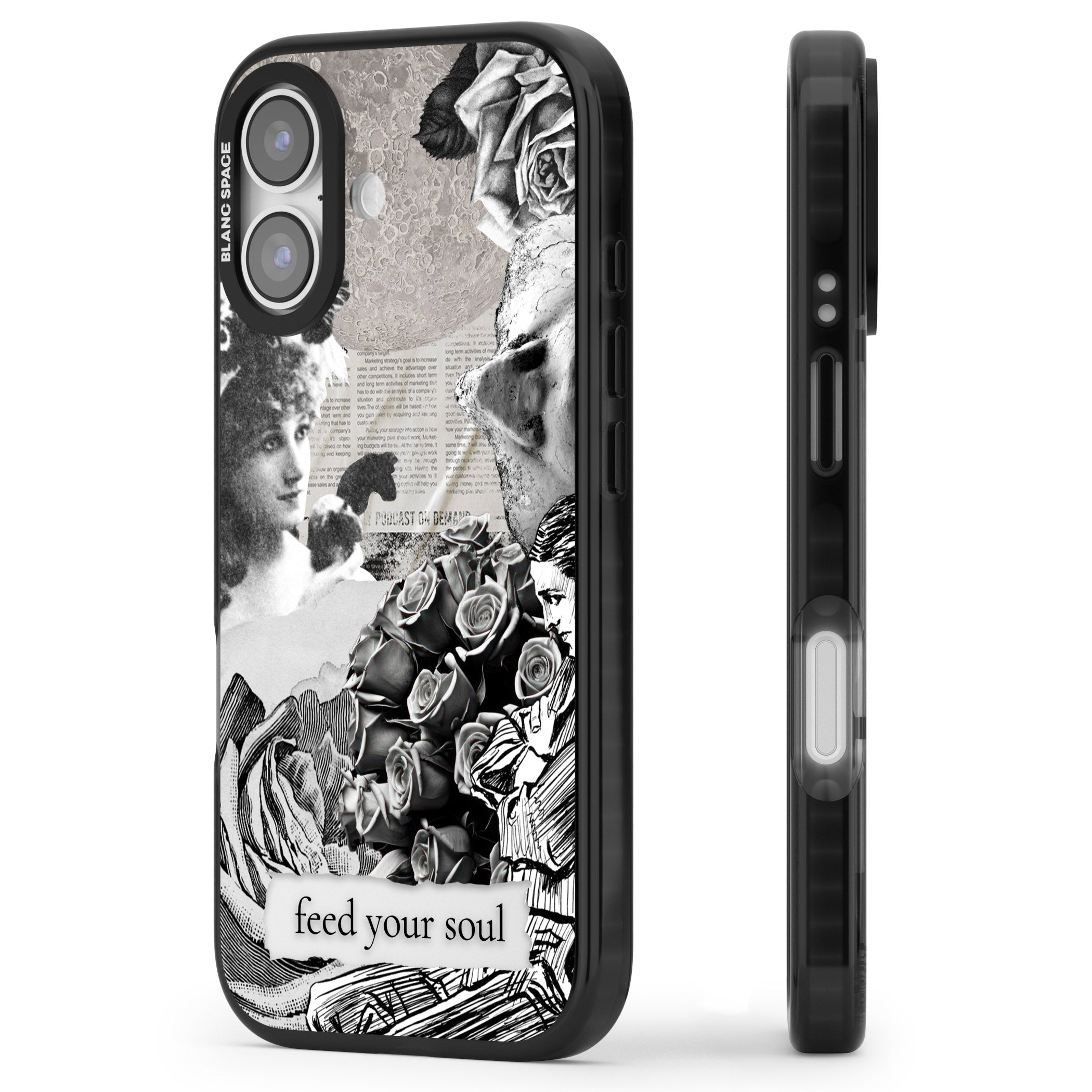 Feed Your Soul iPhone 17 Impact Black Phone Case Side Profile