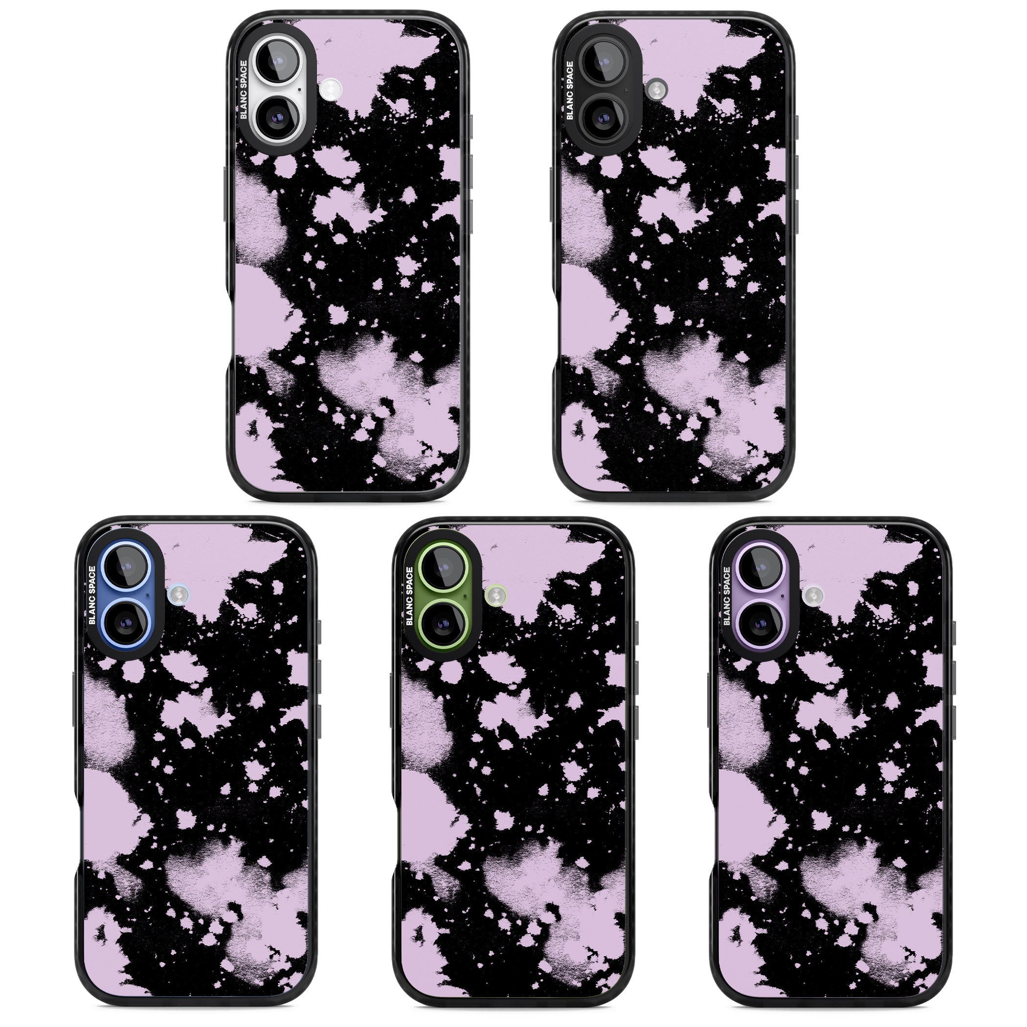 Pink & Black Acid Wash Tie Dye iPhone 17 Impact Black Phone Case APT Impact Protection