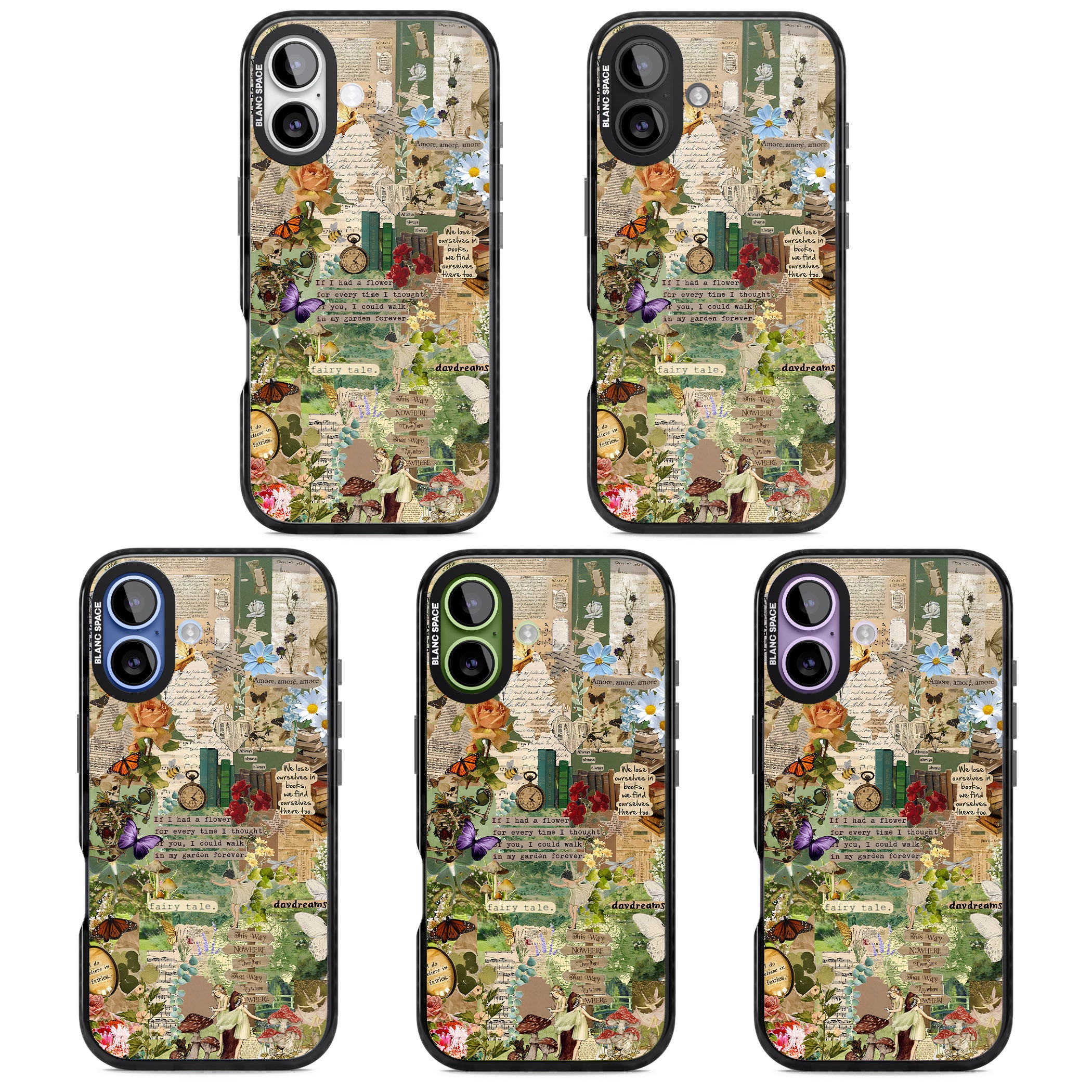 Enchanted Collage iPhone 17 Impact Black Phone Case APT Impact Protection