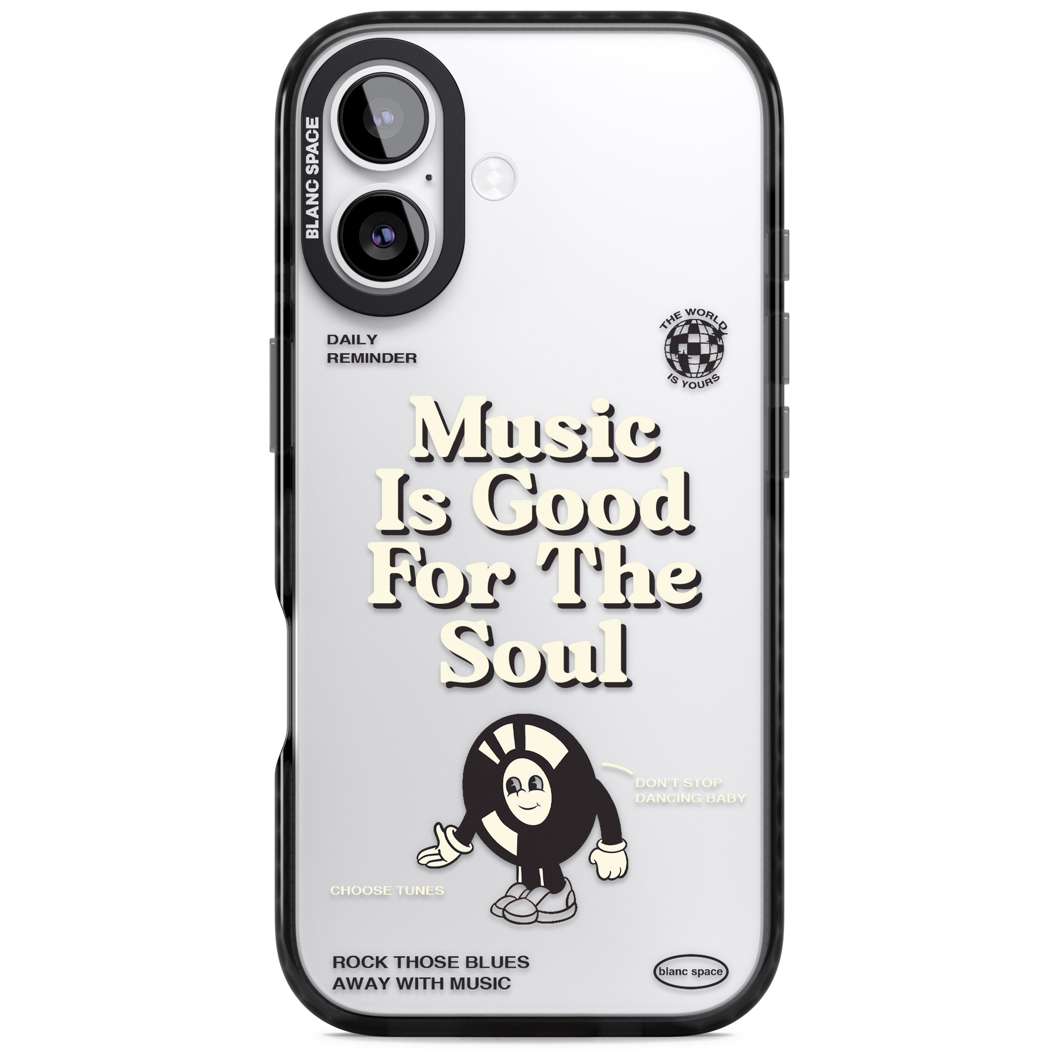 Music Is Good For The Soul iPhone 17 Impact Black Phone Case