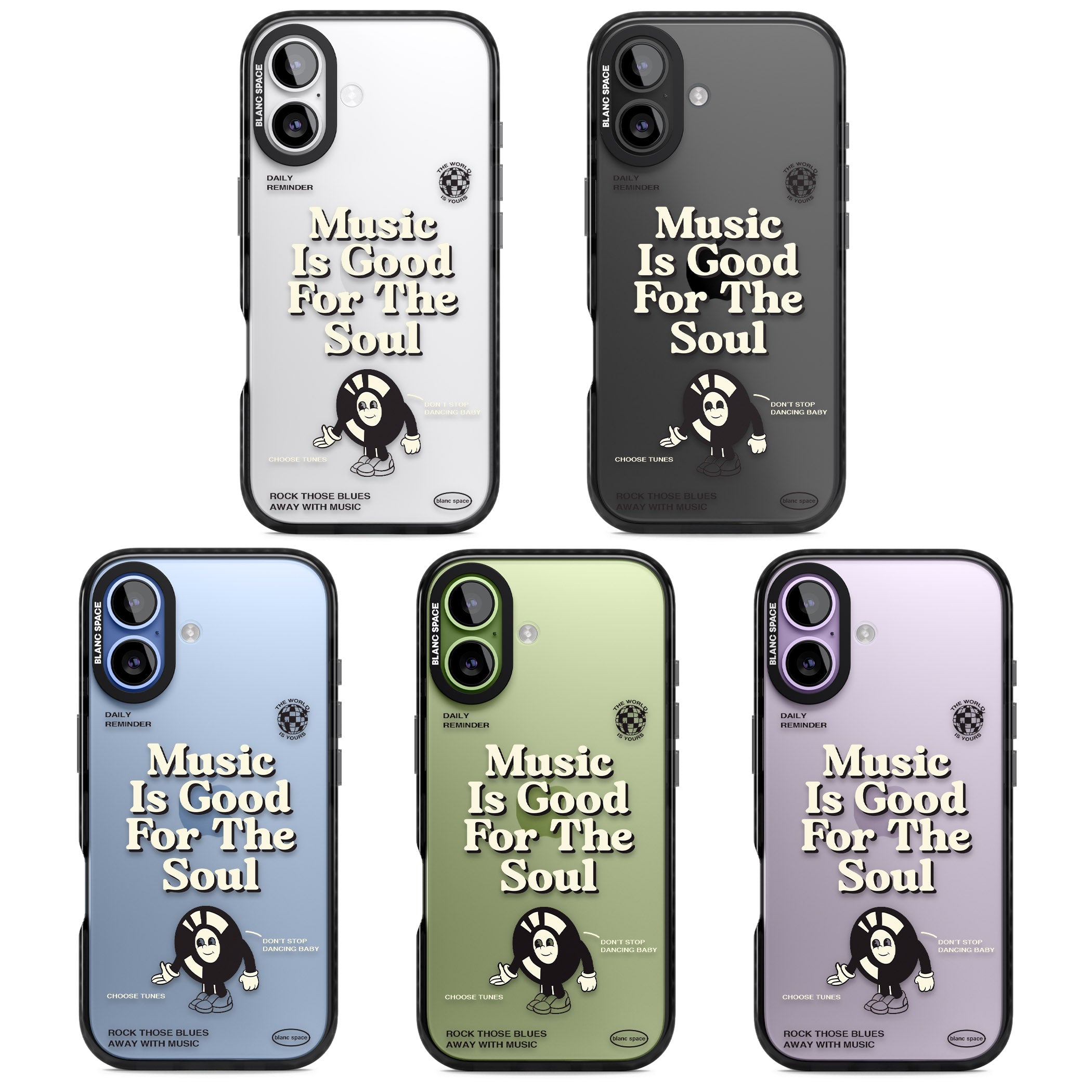 Music Is Good For The Soul iPhone 17 Impact Black Phone Case APT Impact Protection