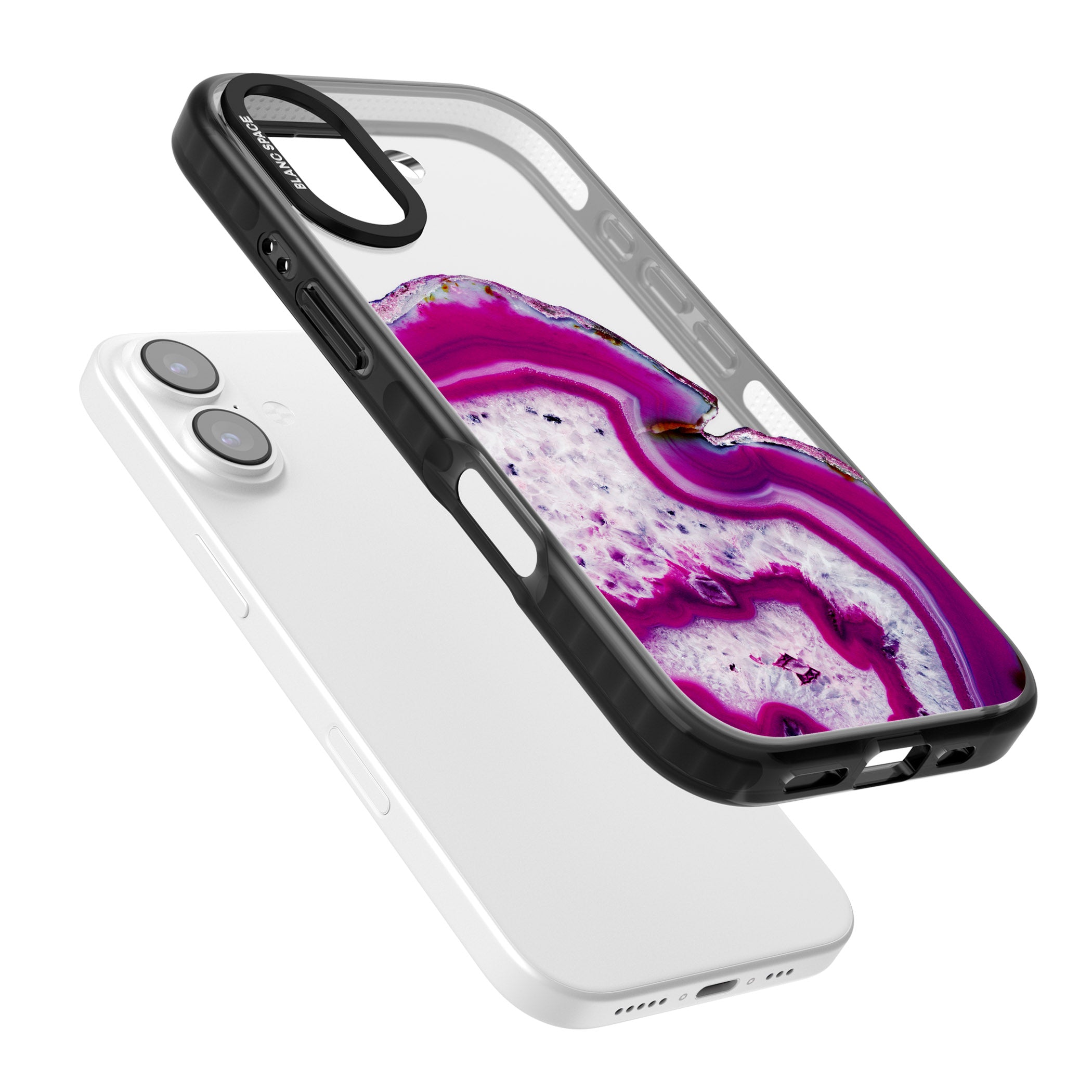 Violet Crystal Agate iPhone 17 Impact Black Phone Case Colours