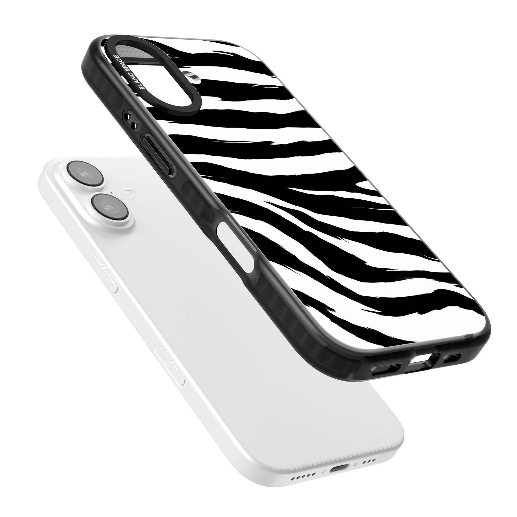 Black Zebra Print iPhone 17 Impact Black Phone Case Colours