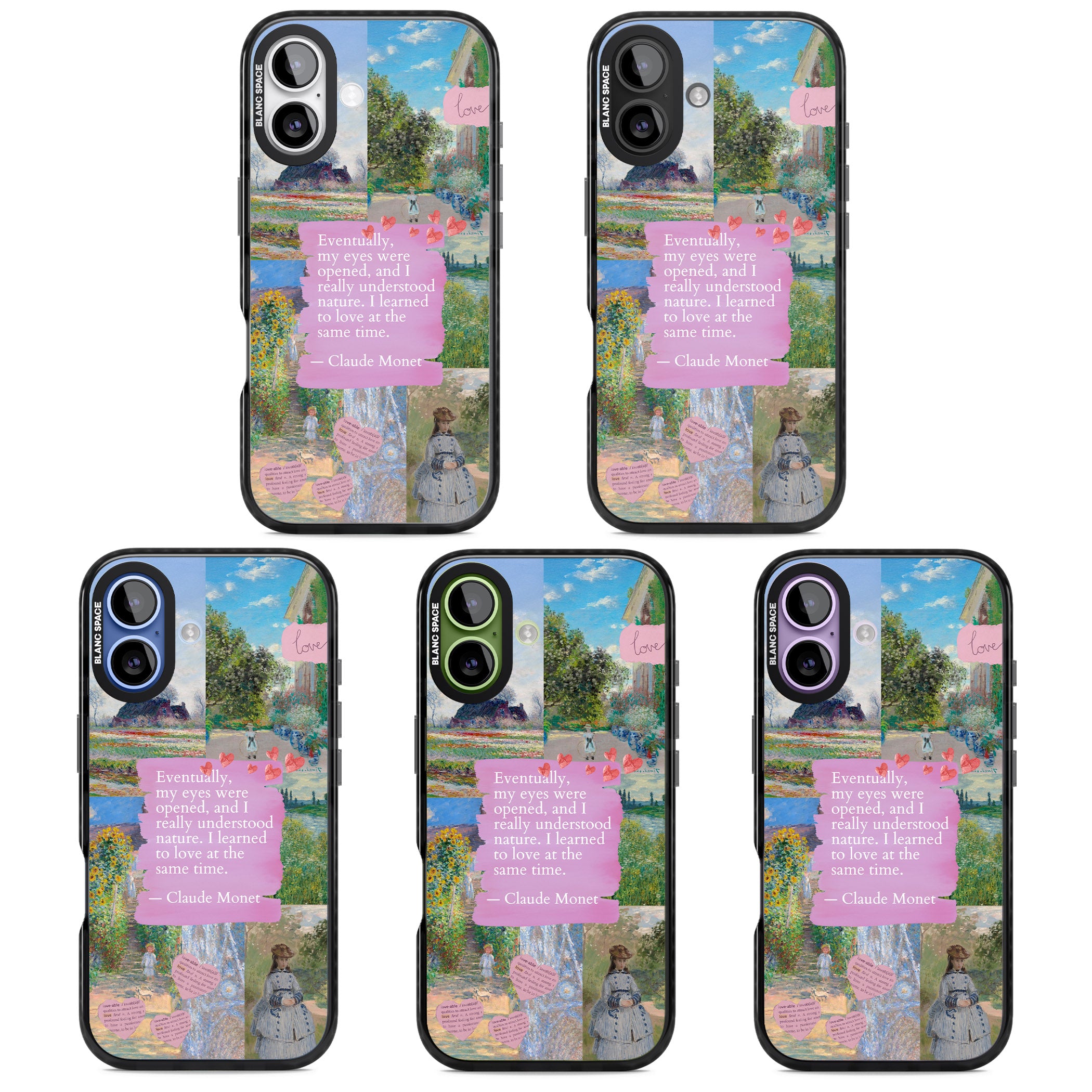 Monet 'Eyes Were Opened' Collage iPhone 17 Impact Black Phone Case APT Impact Protection