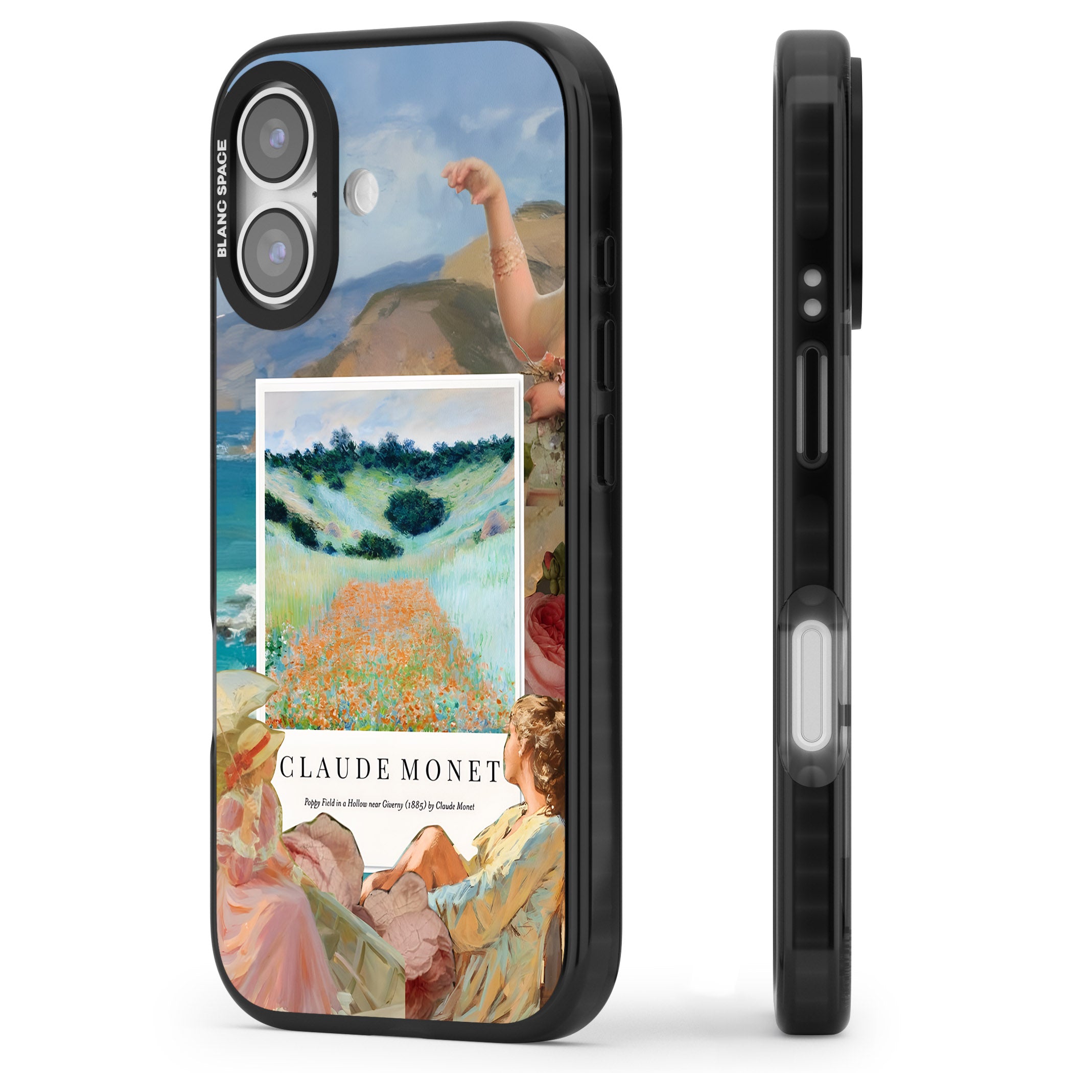 Monet Poppy Field iPhone 17 Impact Black Phone Case Side Profile