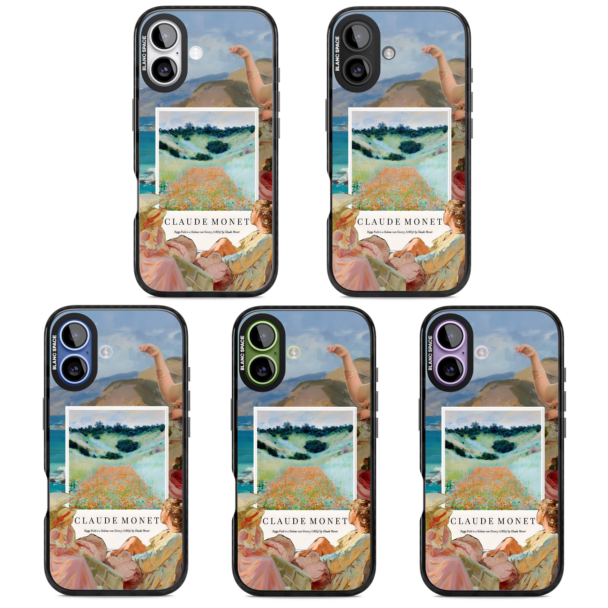 Monet Poppy Field iPhone 17 Impact Black Phone Case APT Impact Protection