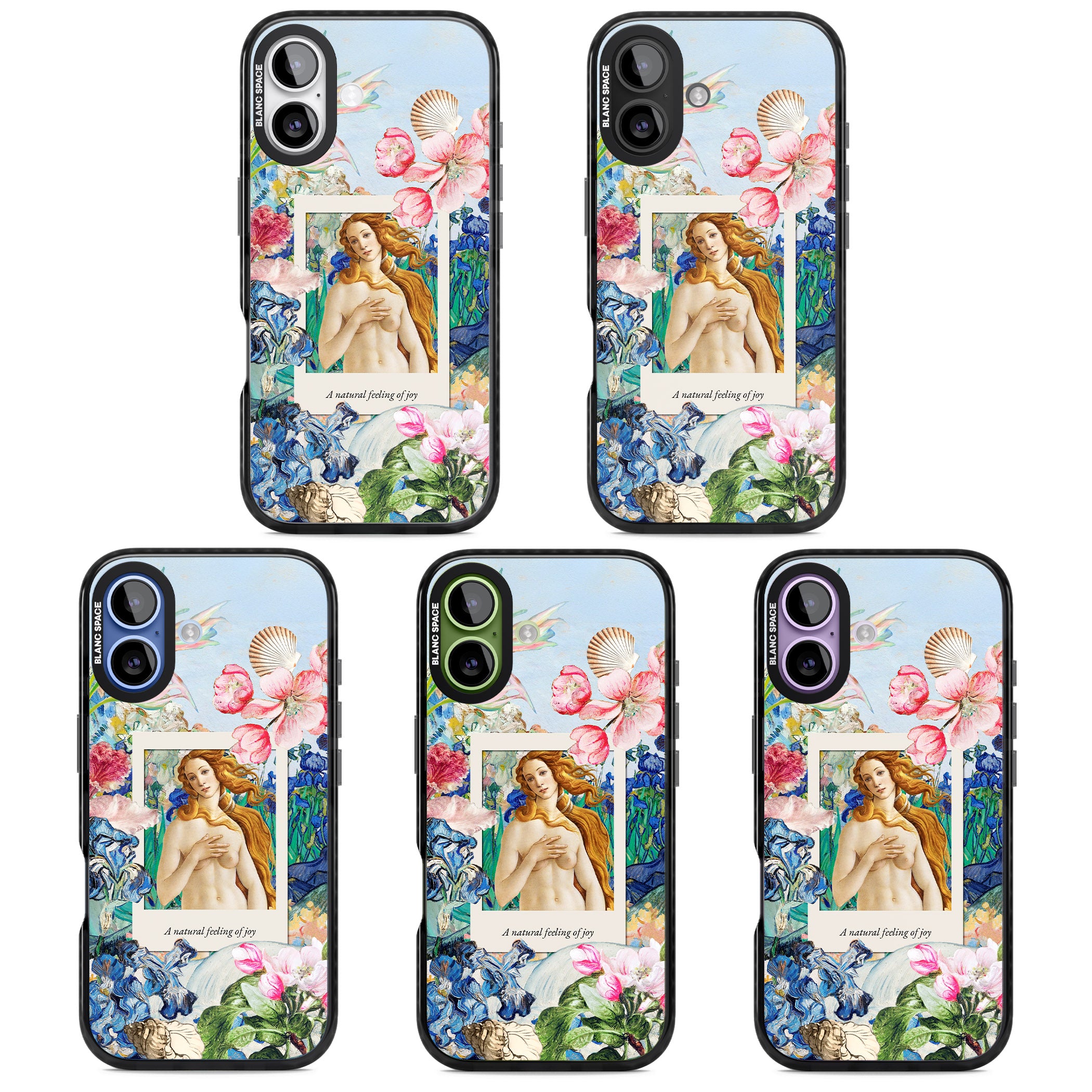 Botticelli Venus iPhone 17 Impact Black Phone Case APT Impact Protection