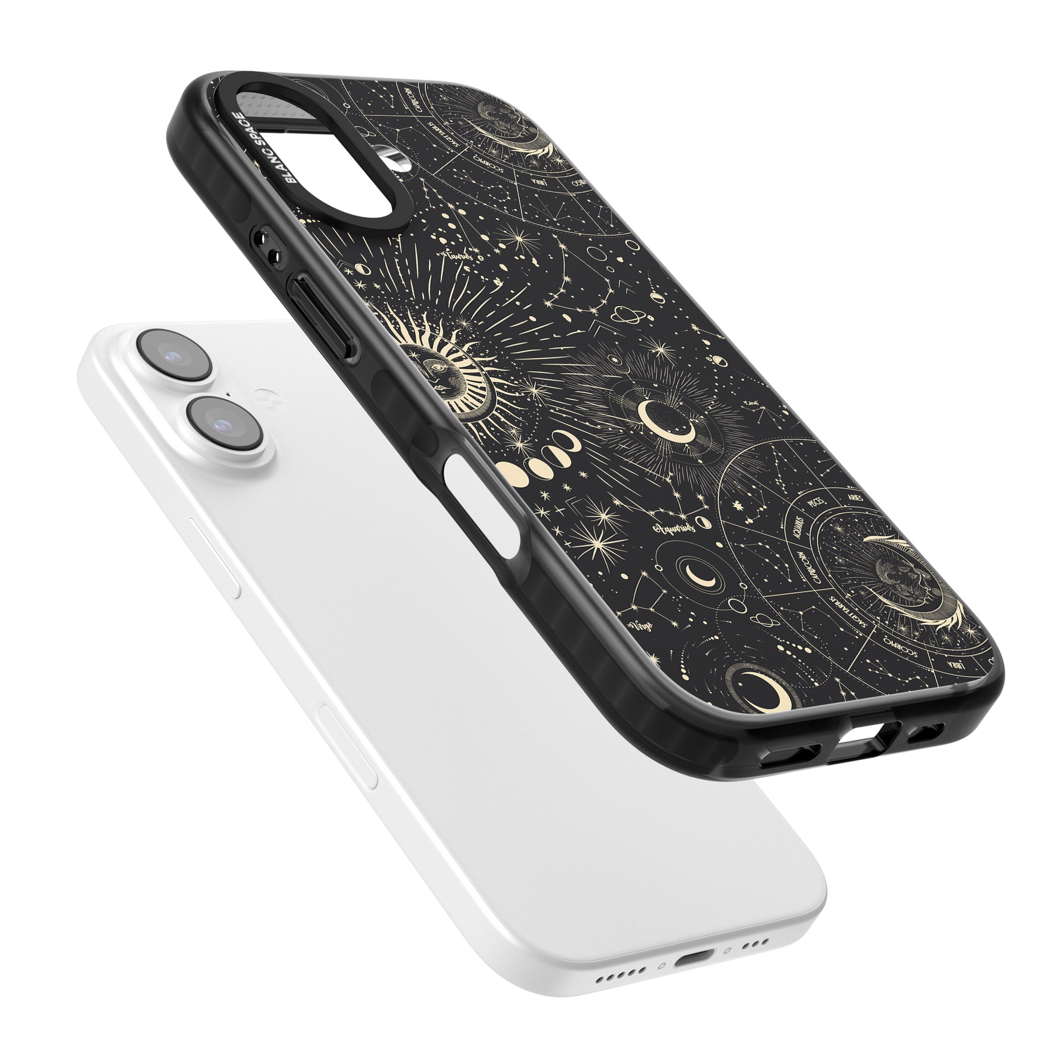 Suns & Zodiac Celestial Chart iPhone 17 Impact Black Phone Case Colours