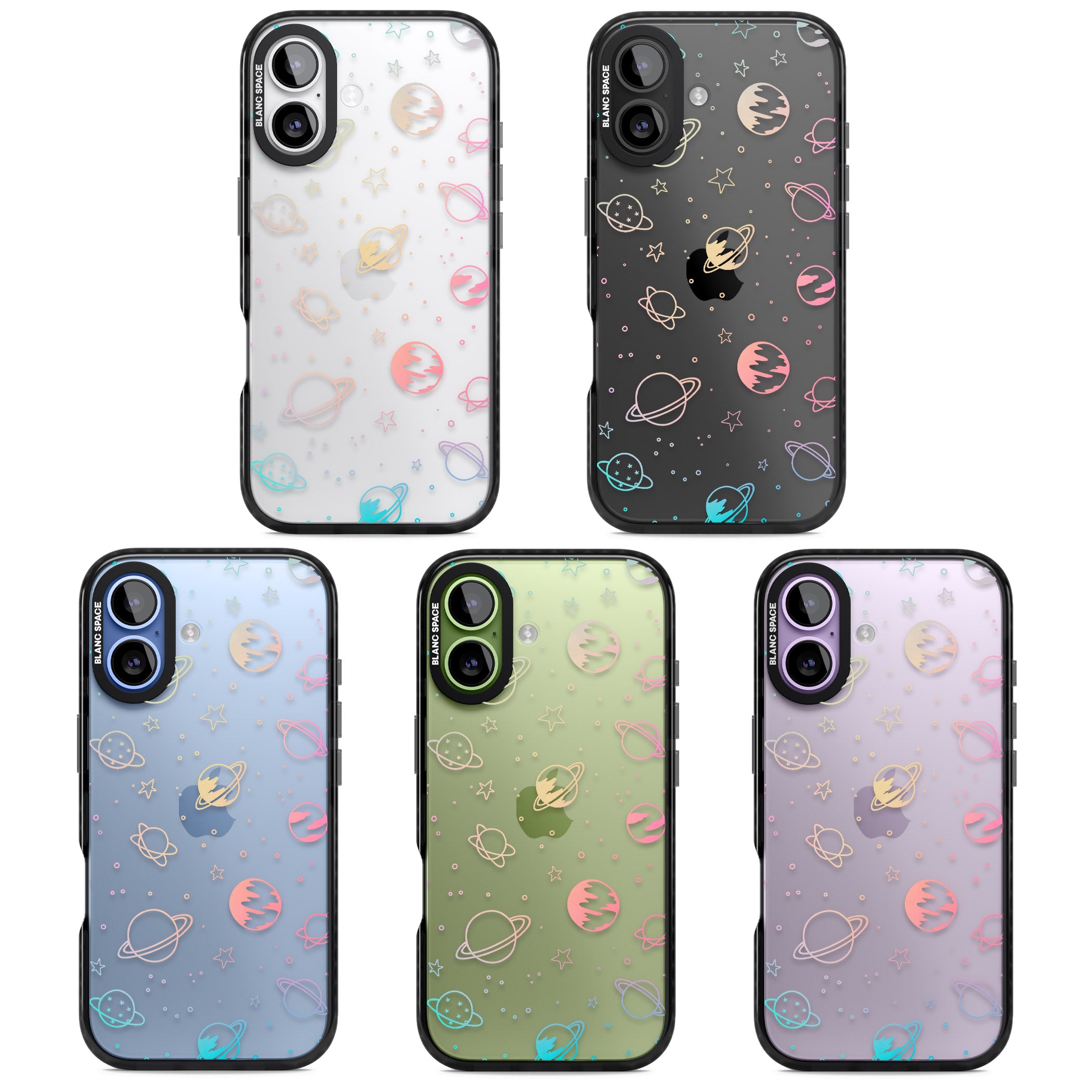 Pastel Space Universe iPhone 17 Impact Black Phone Case APT Impact Protection