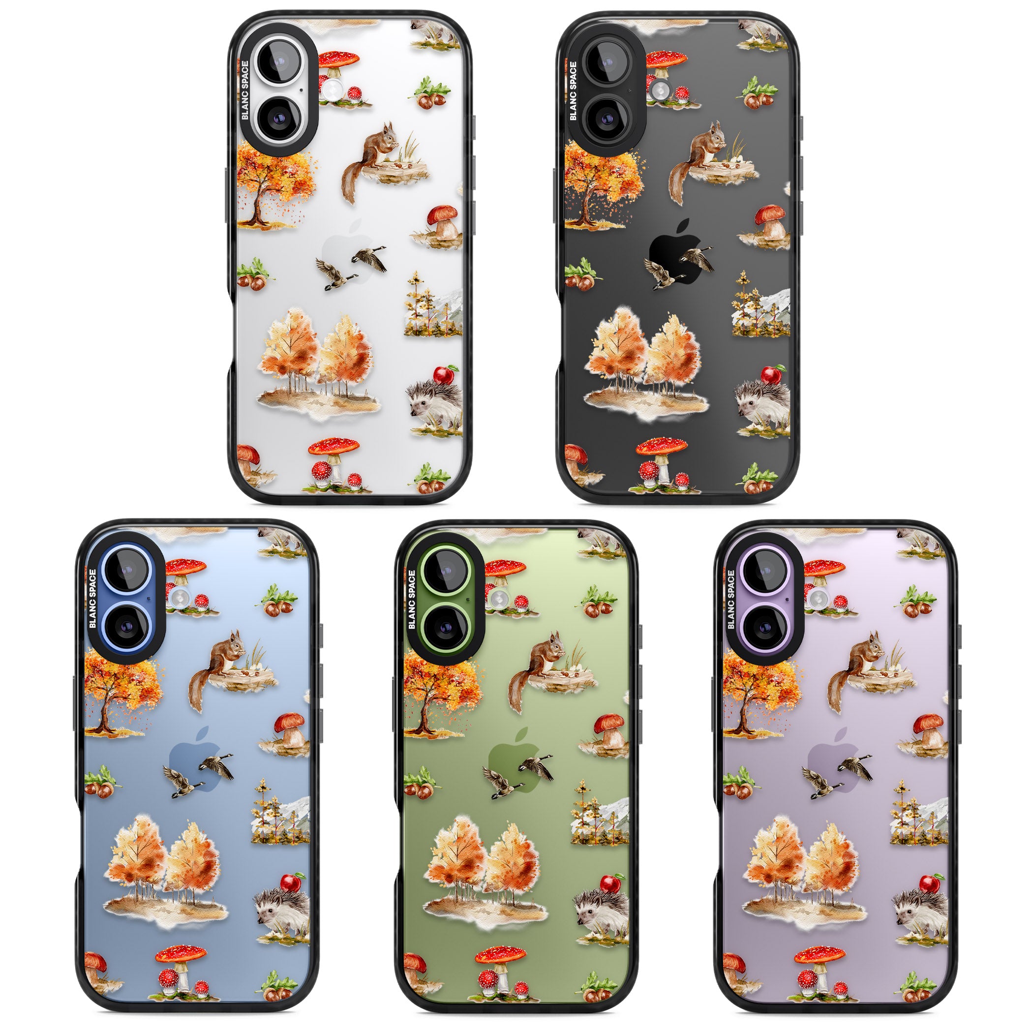 Fall Forest Friends iPhone 17 Impact Black Phone Case APT Impact Protection