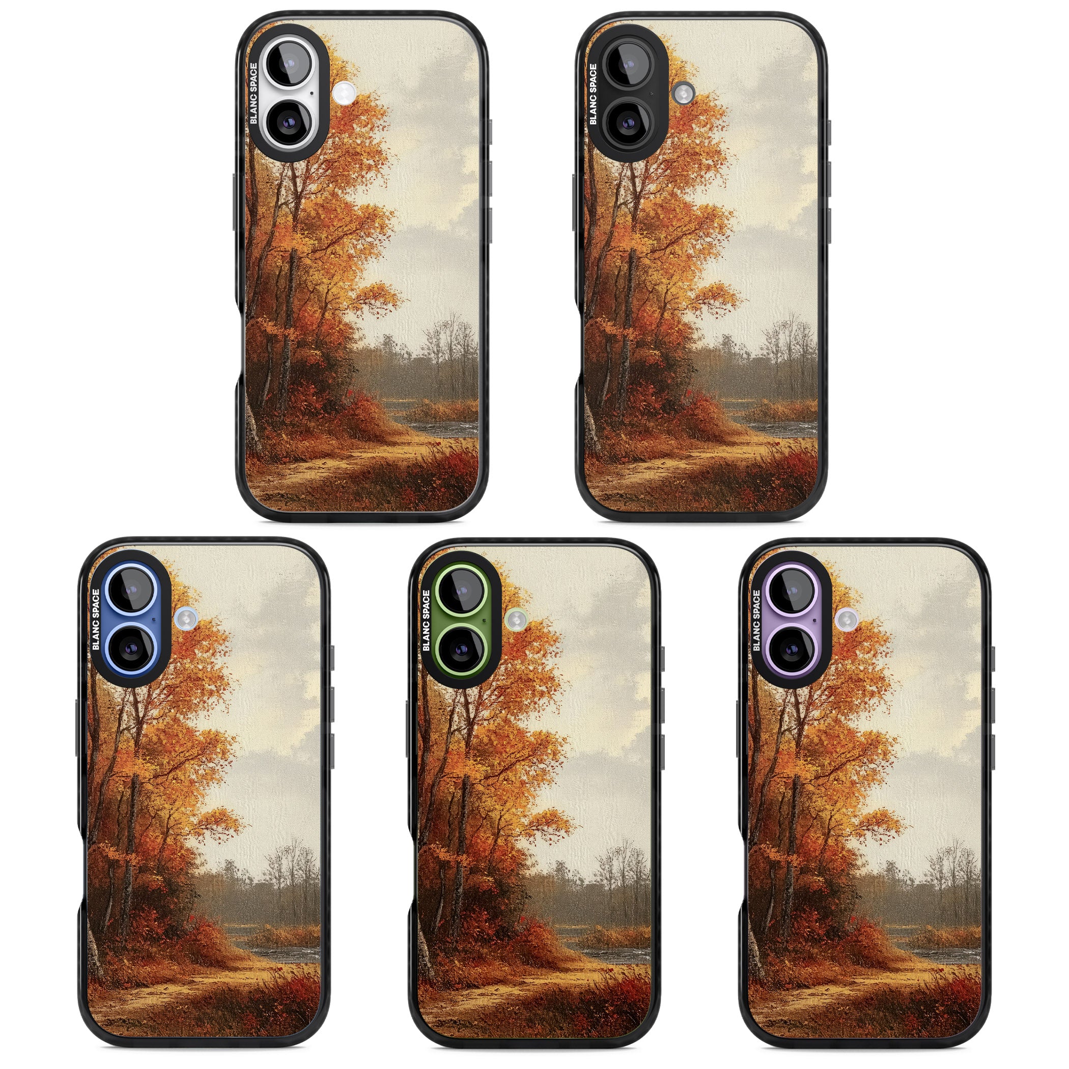 Vintage Autumn Oil Painting iPhone 17 Impact Black Phone Case APT Impact Protection