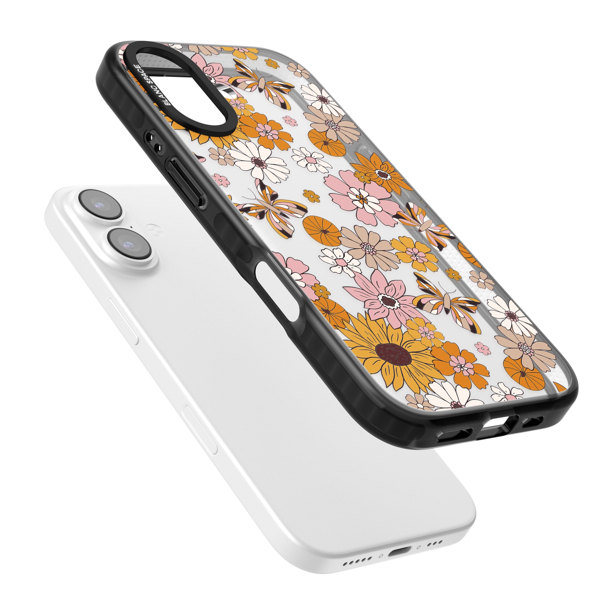 Butterfly Bloom Autumn Floral iPhone 17 Impact Black Phone Case Colours