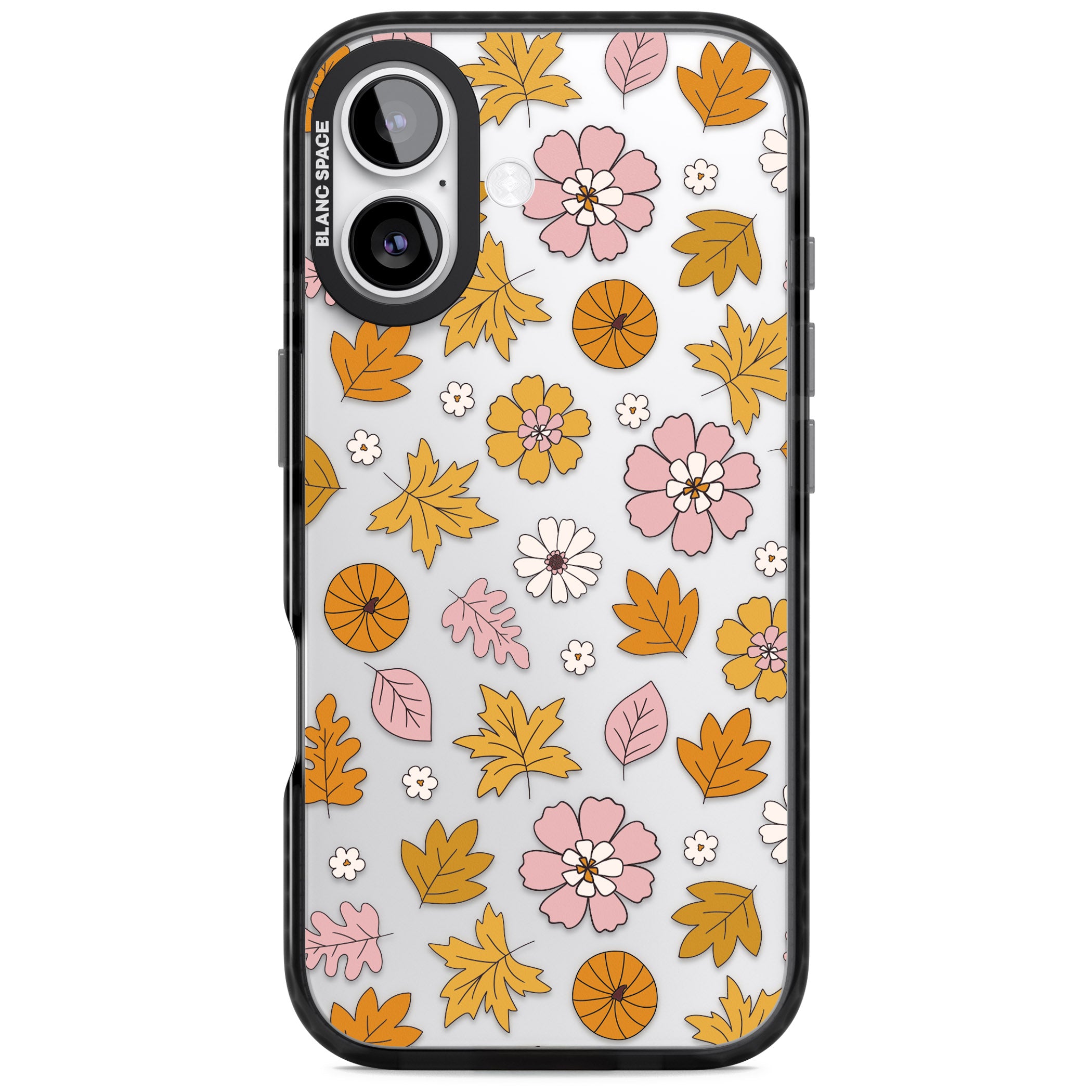 Autumn Leaves And Flowers iPhone 17 Impact Black Phone Case