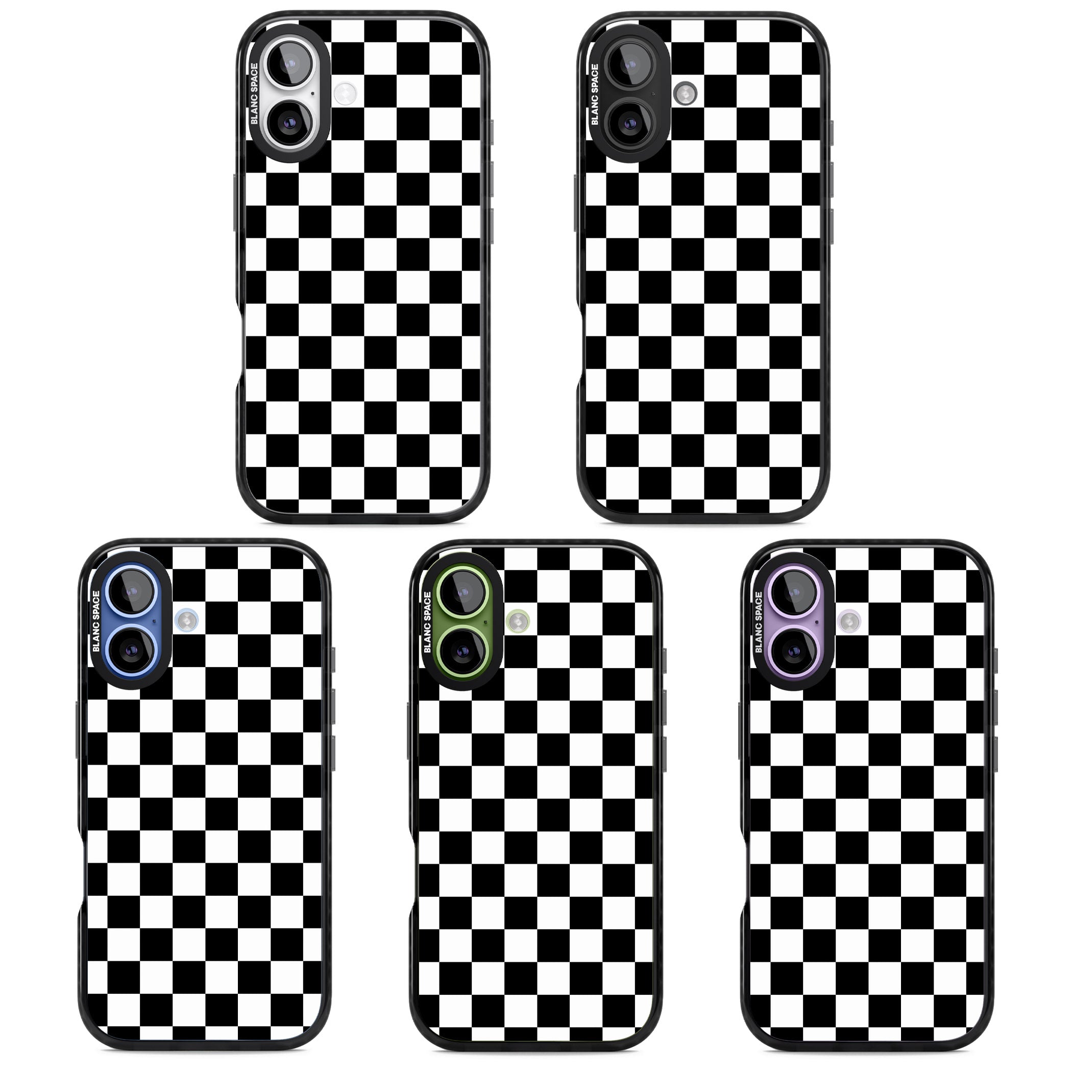 Black Checkered iPhone 17 Impact Black Phone Case APT Impact Protection