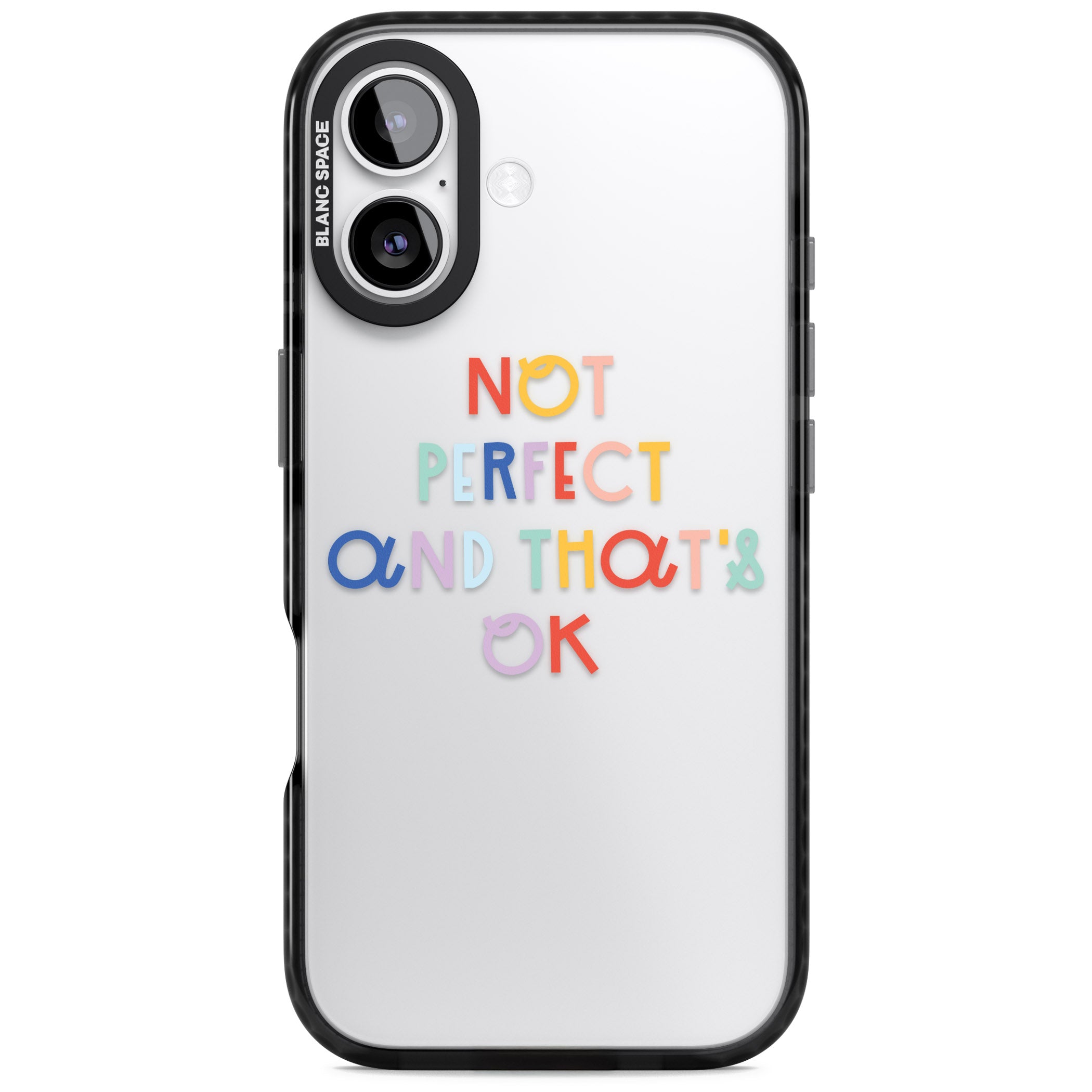 Not Perfect Clear iPhone 17 Impact Black Phone Case