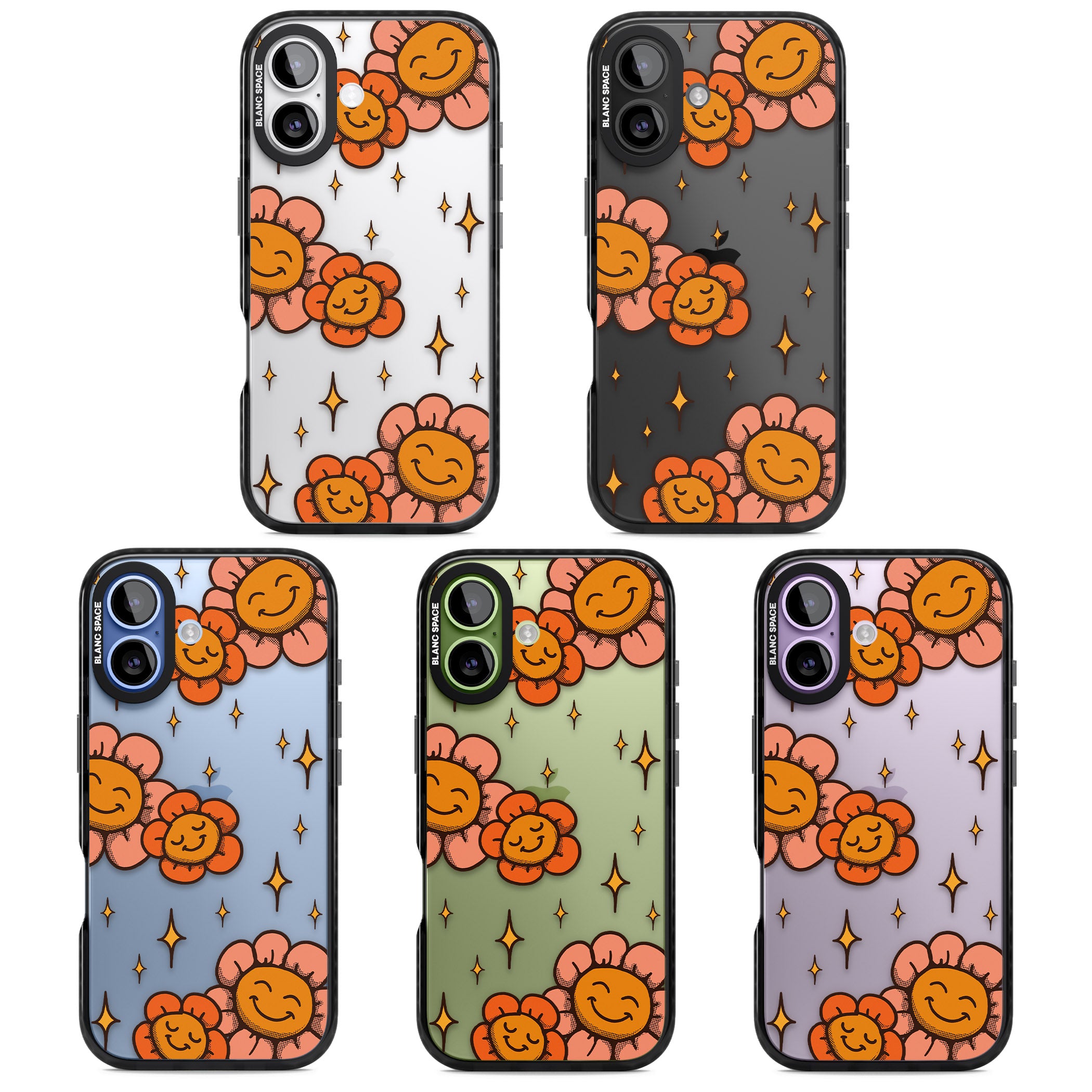 Mellow Flowers iPhone 17 Impact Black Phone Case APT Impact Protection