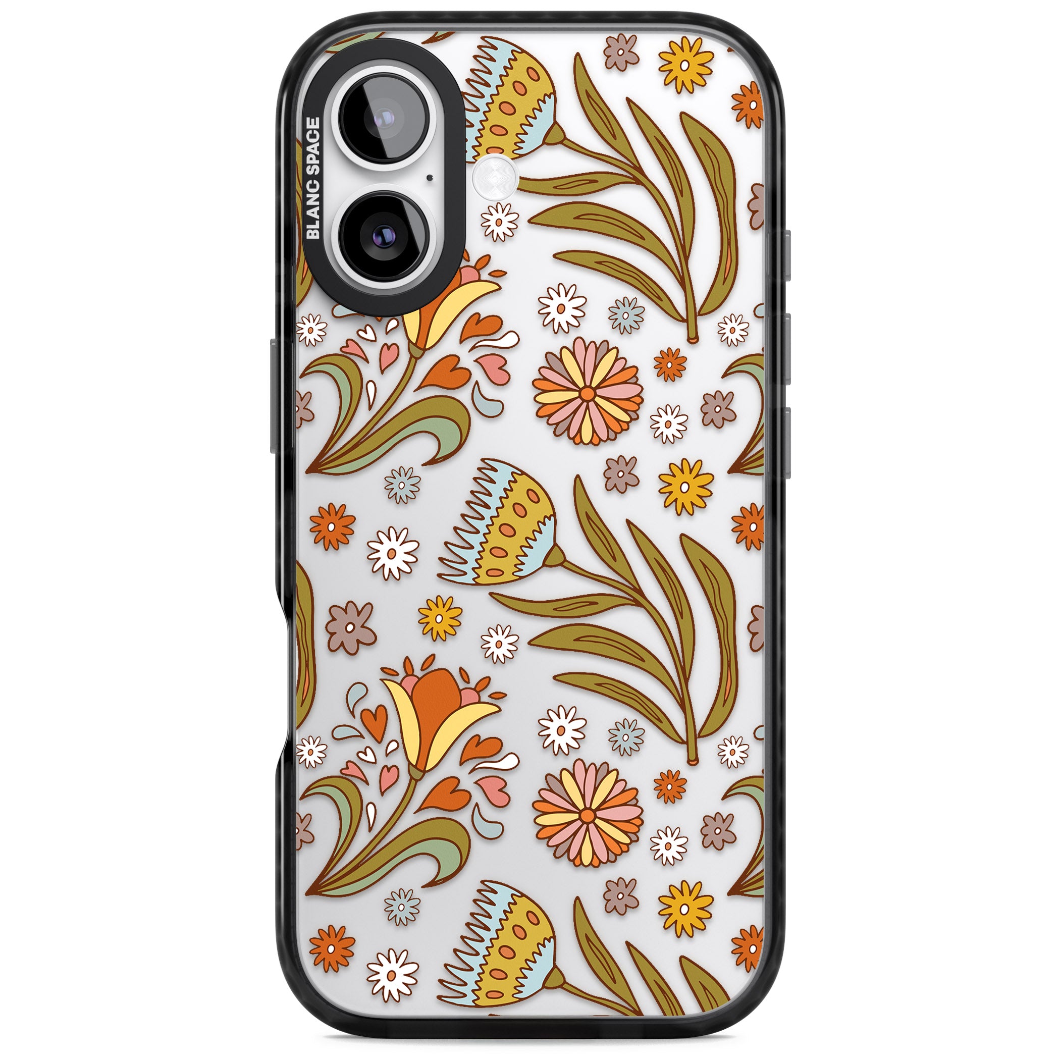 Boho Celestial Wildflower iPhone 17 Impact Black Phone Case