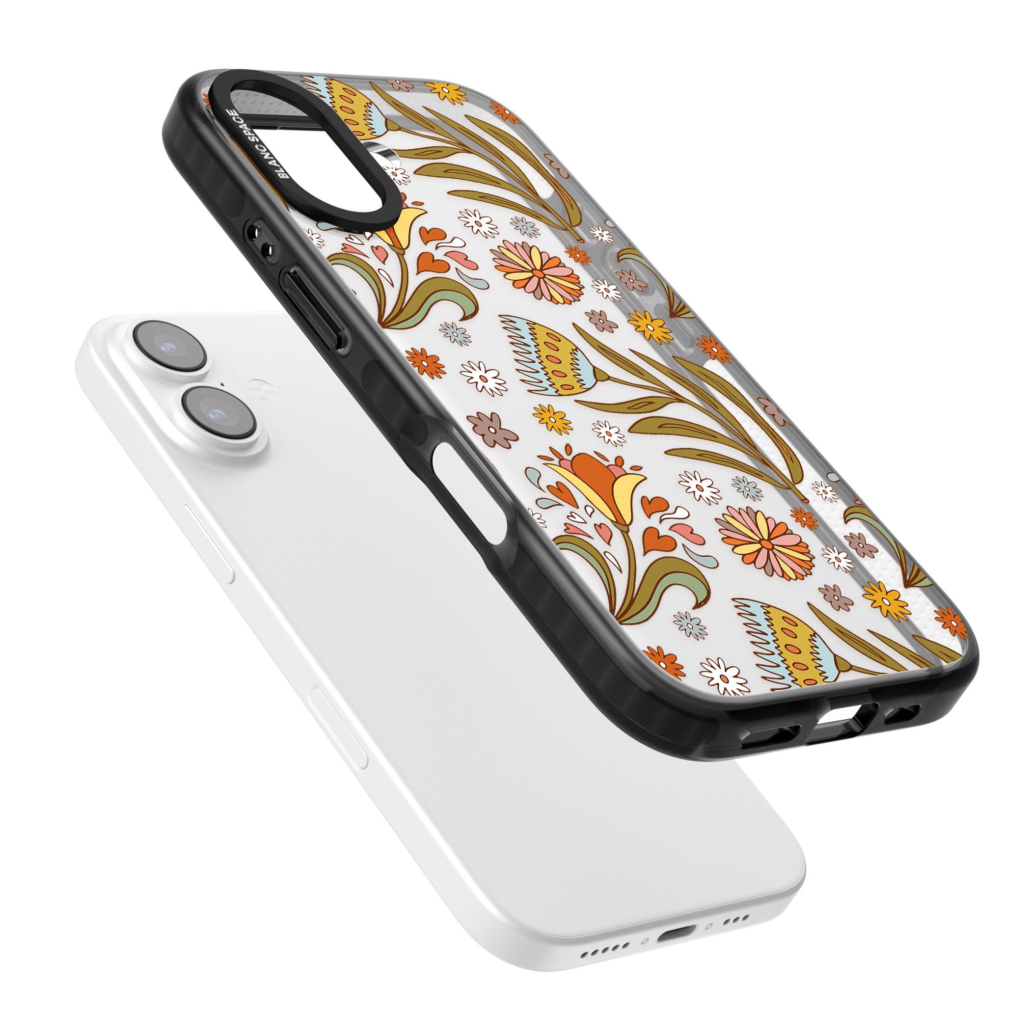 Boho Celestial Wildflower iPhone 17 Impact Black Phone Case Colours