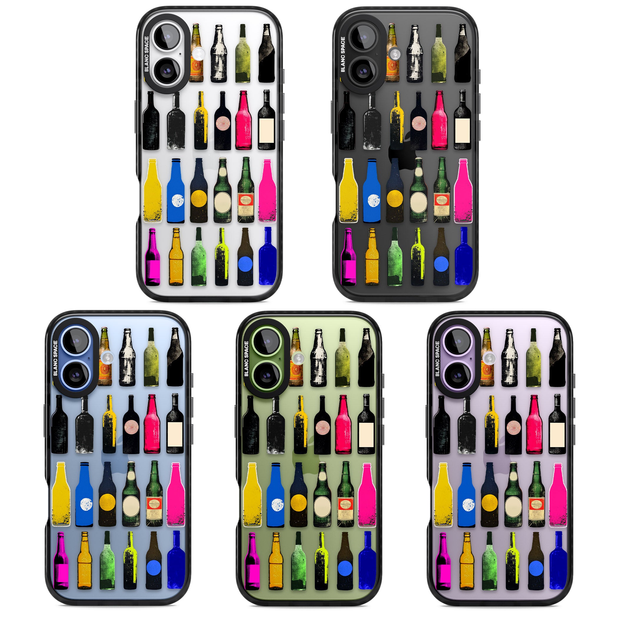 Glass Bottles iPhone 17 Impact Black Phone Case APT Impact Protection