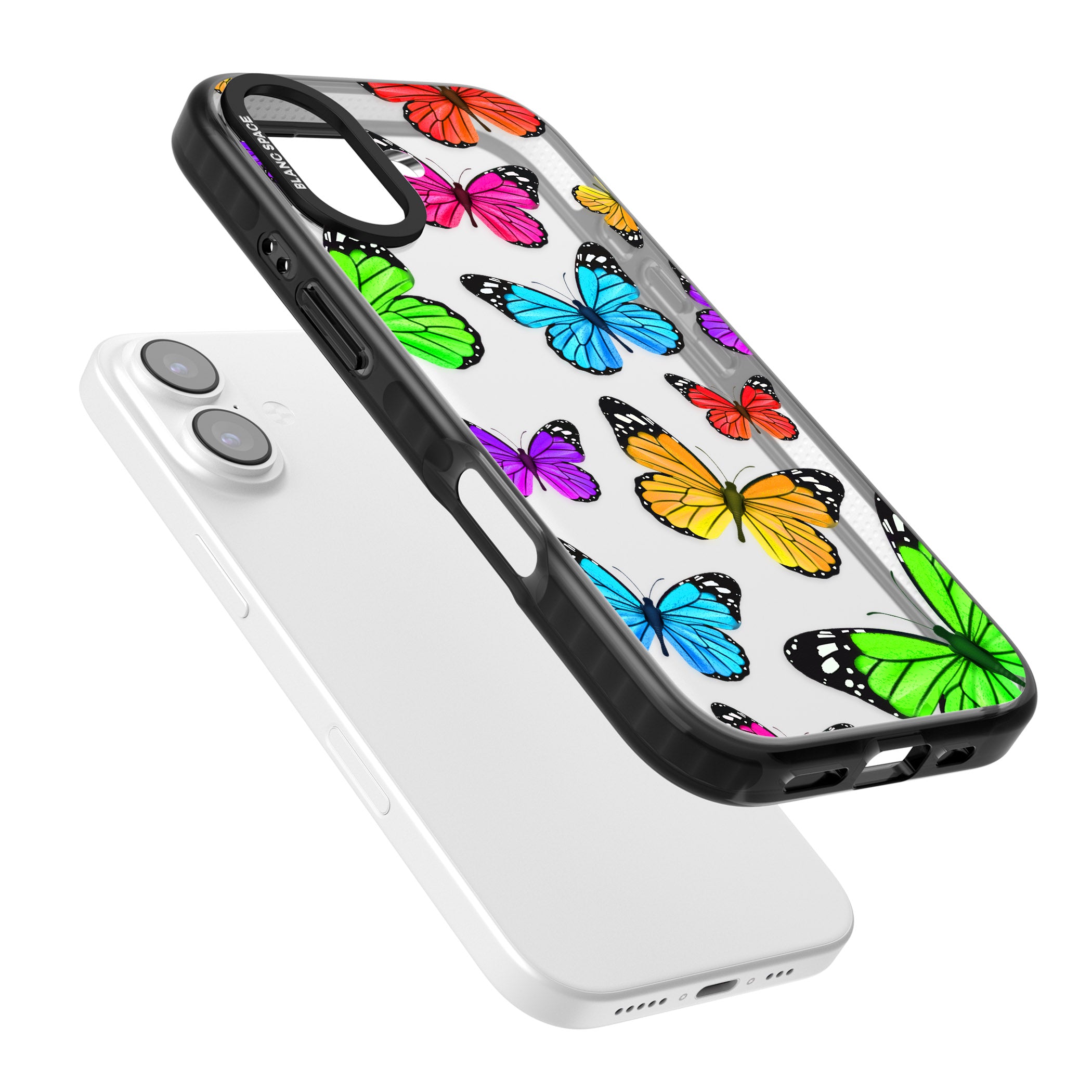 Vibrant Butterflies iPhone 17 Impact Black Phone Case Colours