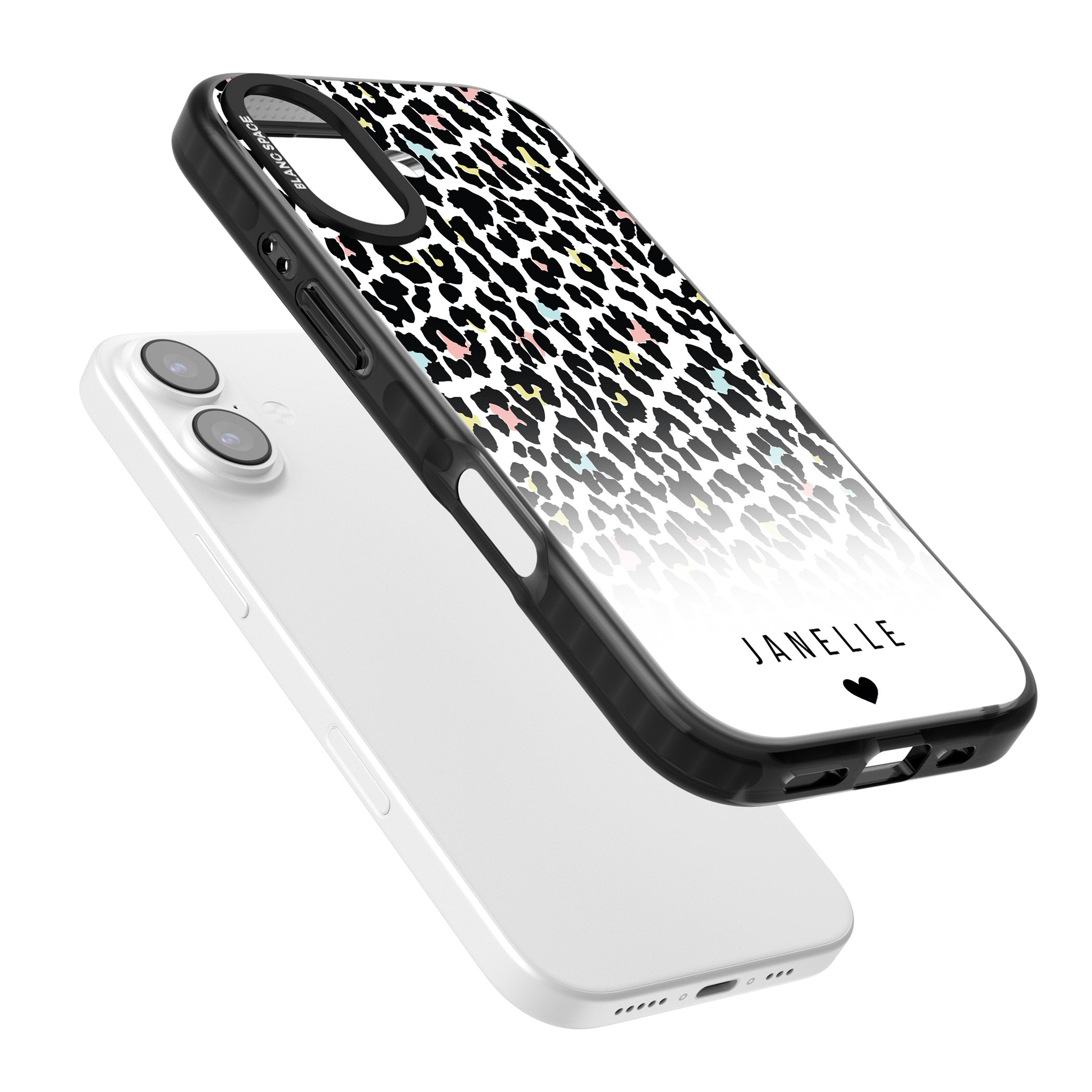 Personalised Pastel Leopard iPhone 17 Impact Black Phone Case Colours