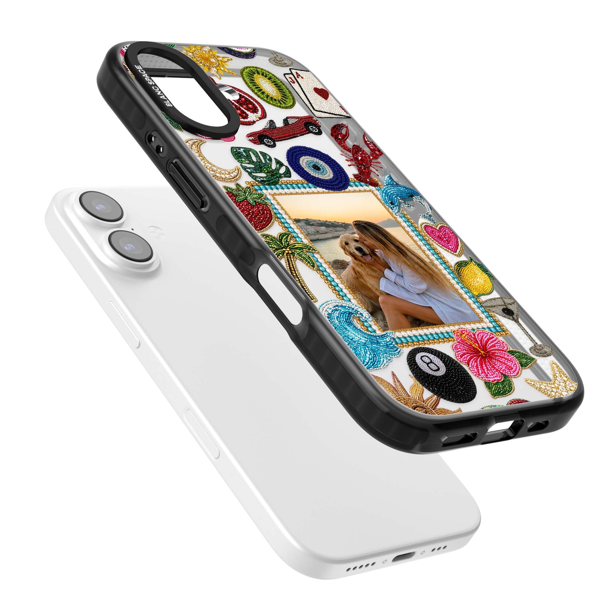 Beaded Photo coastal iPhone case | Clear Impact case for iPhone 17