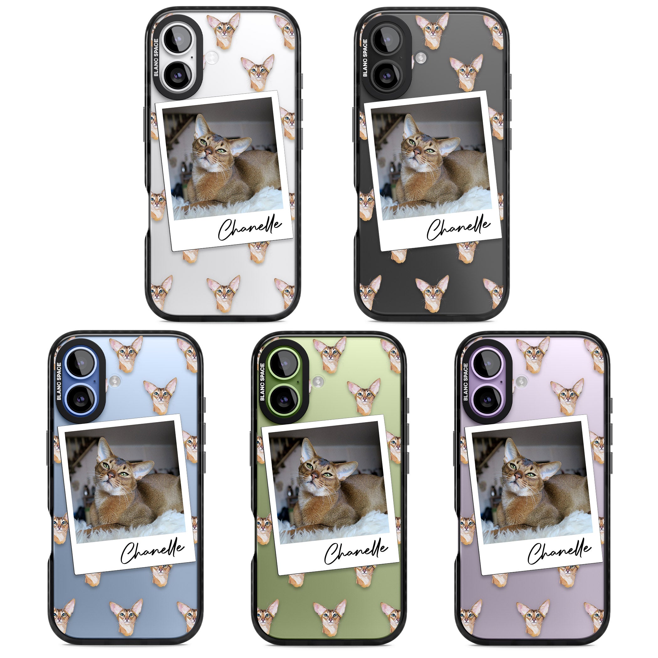 Personalised Abyssinian Cat Photo iPhone 17 Impact Black Phone Case APT Impact Protection