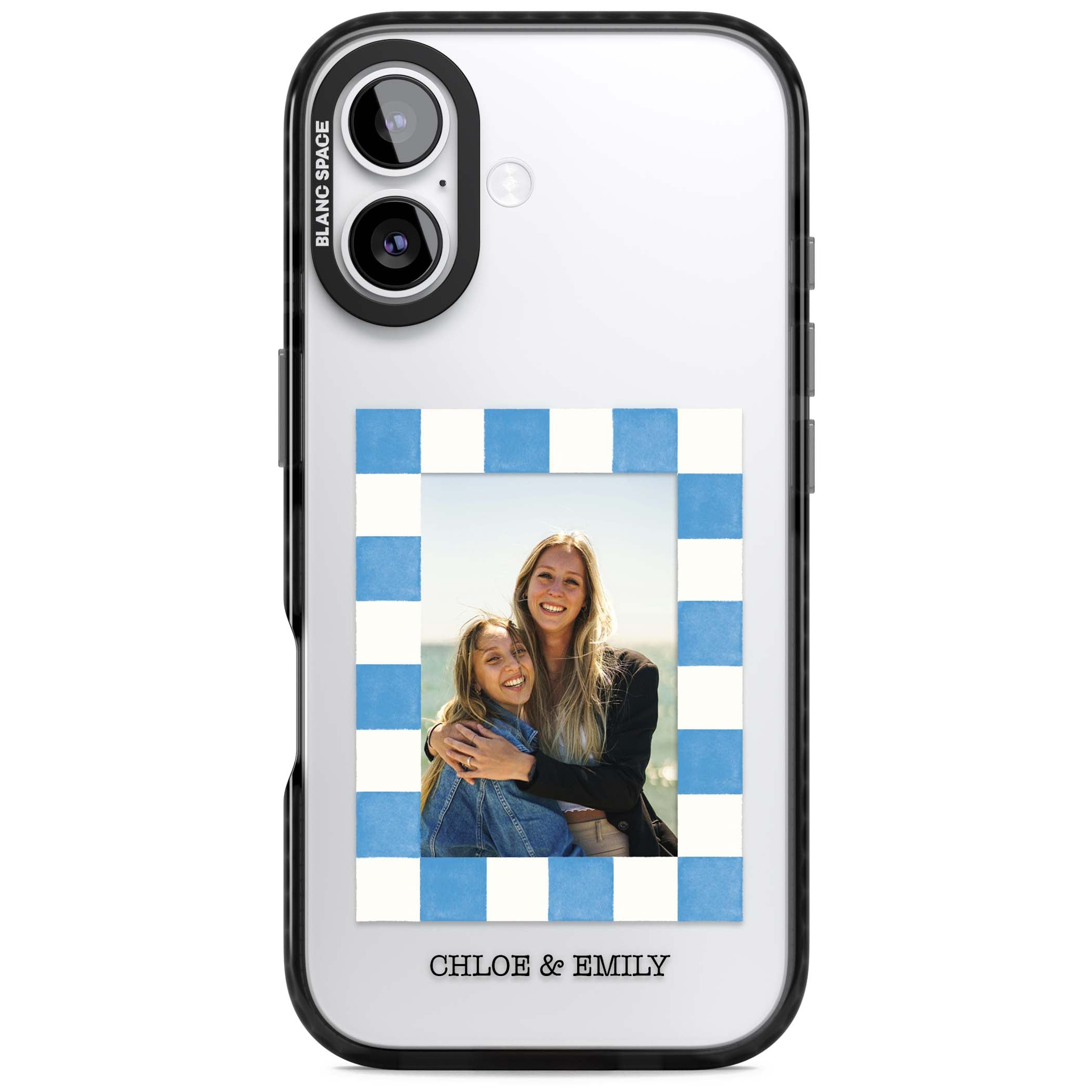 Personalised Blue Check Photo