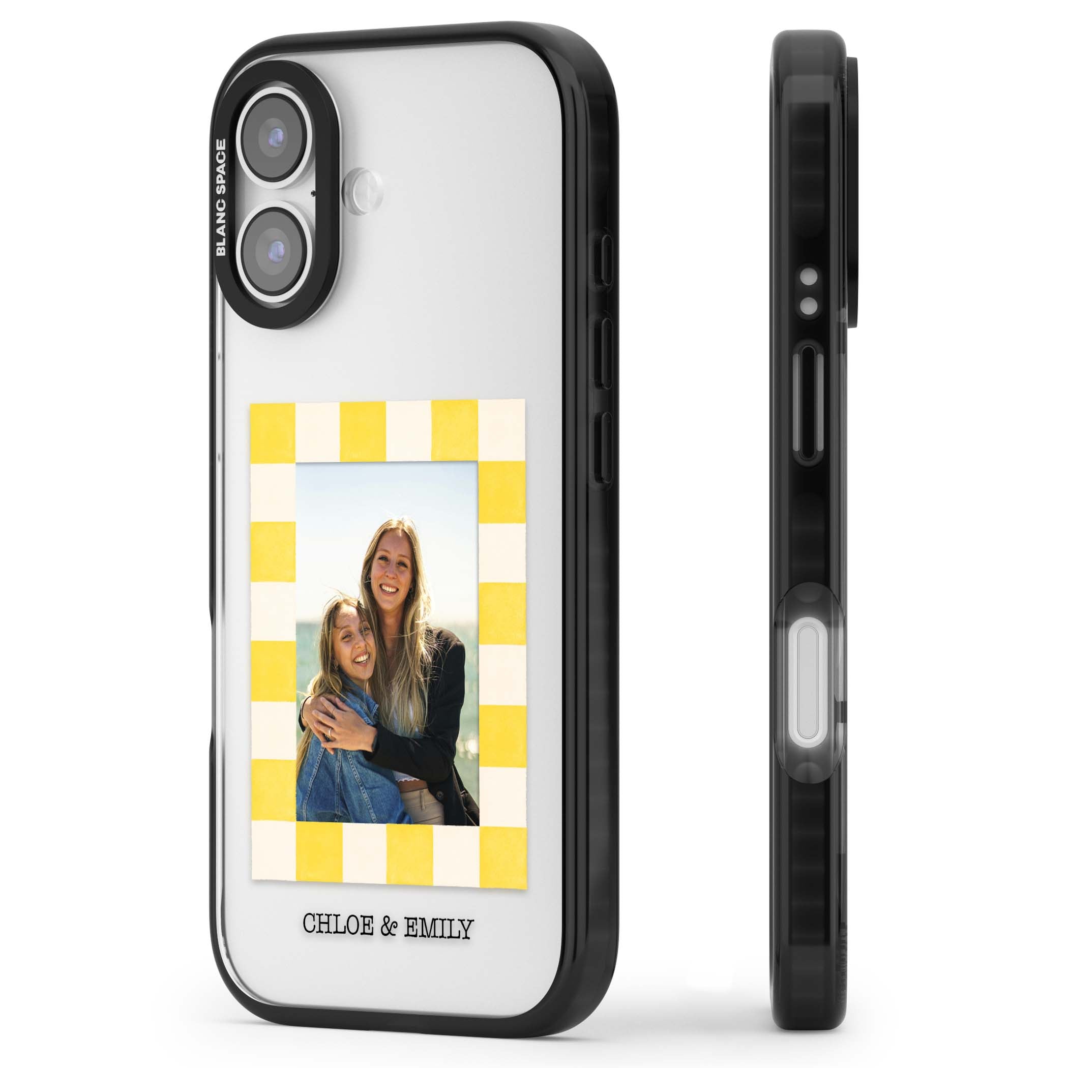 Personalised Yellow Check Photo