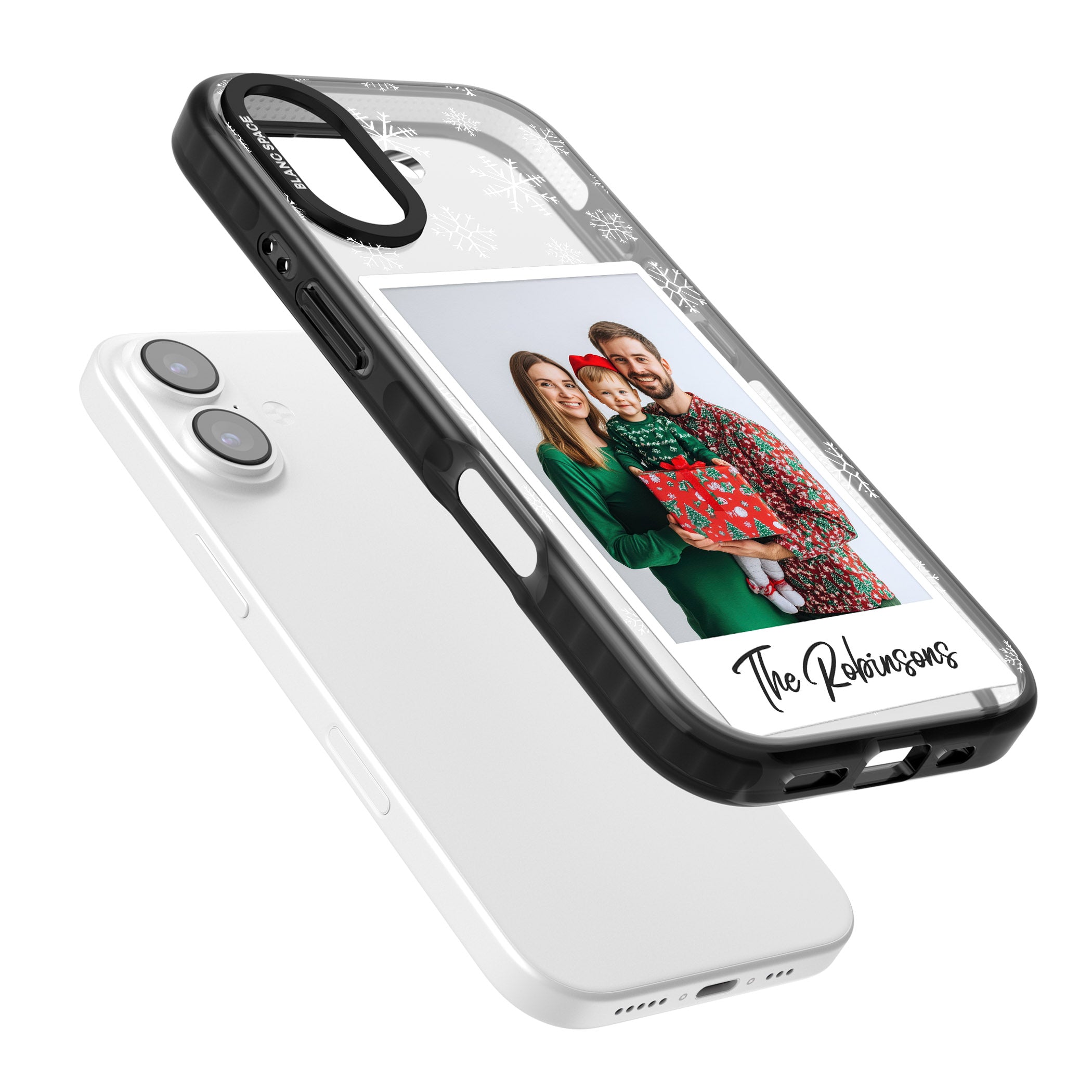 Personalised Snowflake Photo iPhone 17 Impact Black Phone Case Colours