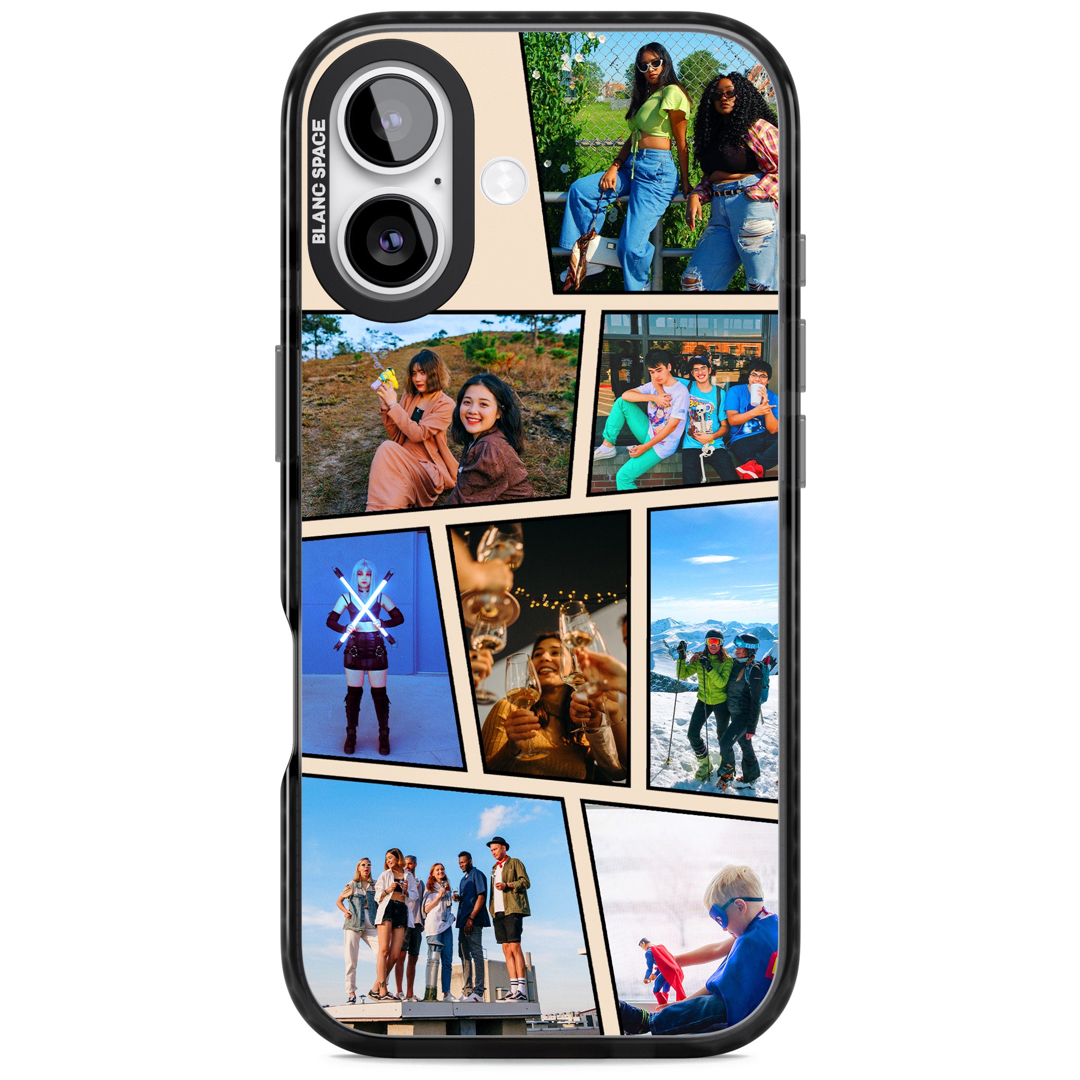 Personalised Comic Strip Photo iPhone 17 Impact Black Phone Case