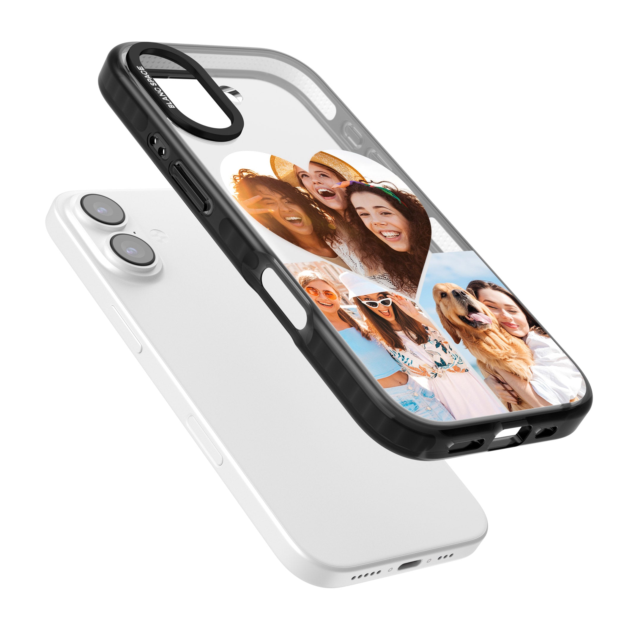 Personalised Heart Photo iPhone 17 Impact Black Phone Case Colours