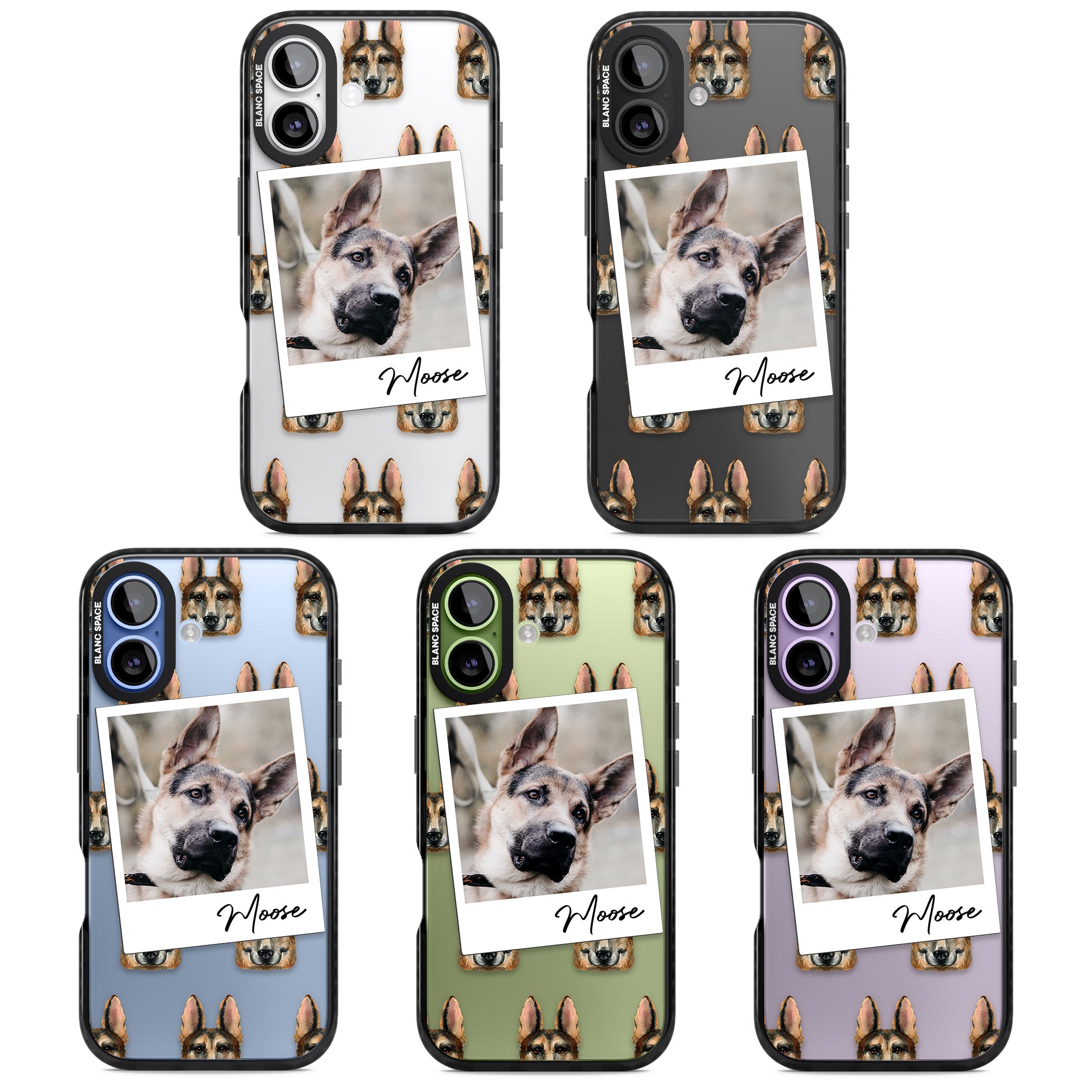 Personalised German Shepherd Instant Camera Photo iPhone 17 Impact Black Phone Case APT Impact Protection
