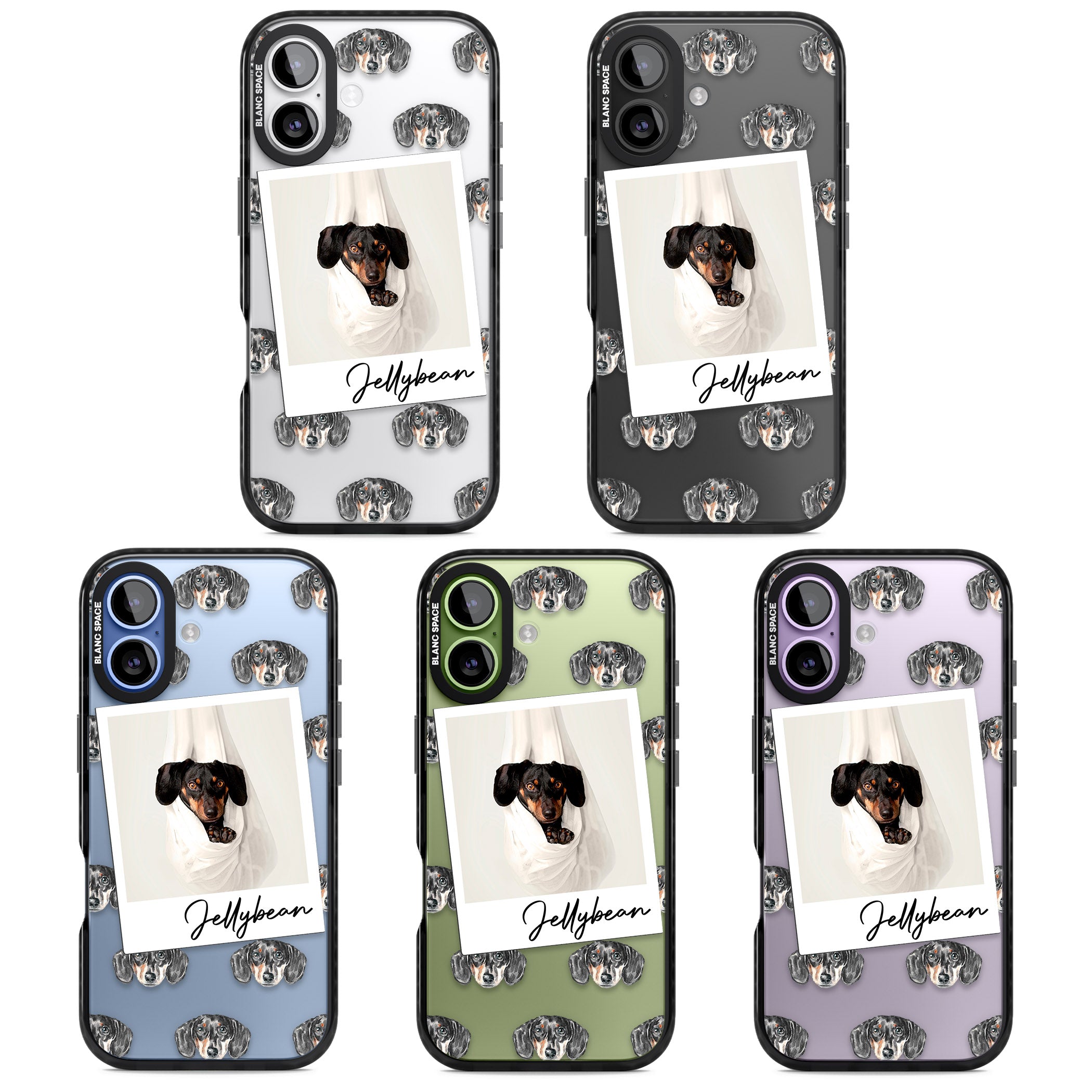 Personalised Black Dachshund Instant Camera Photo iPhone 17 Impact Black Phone Case APT Impact Protection