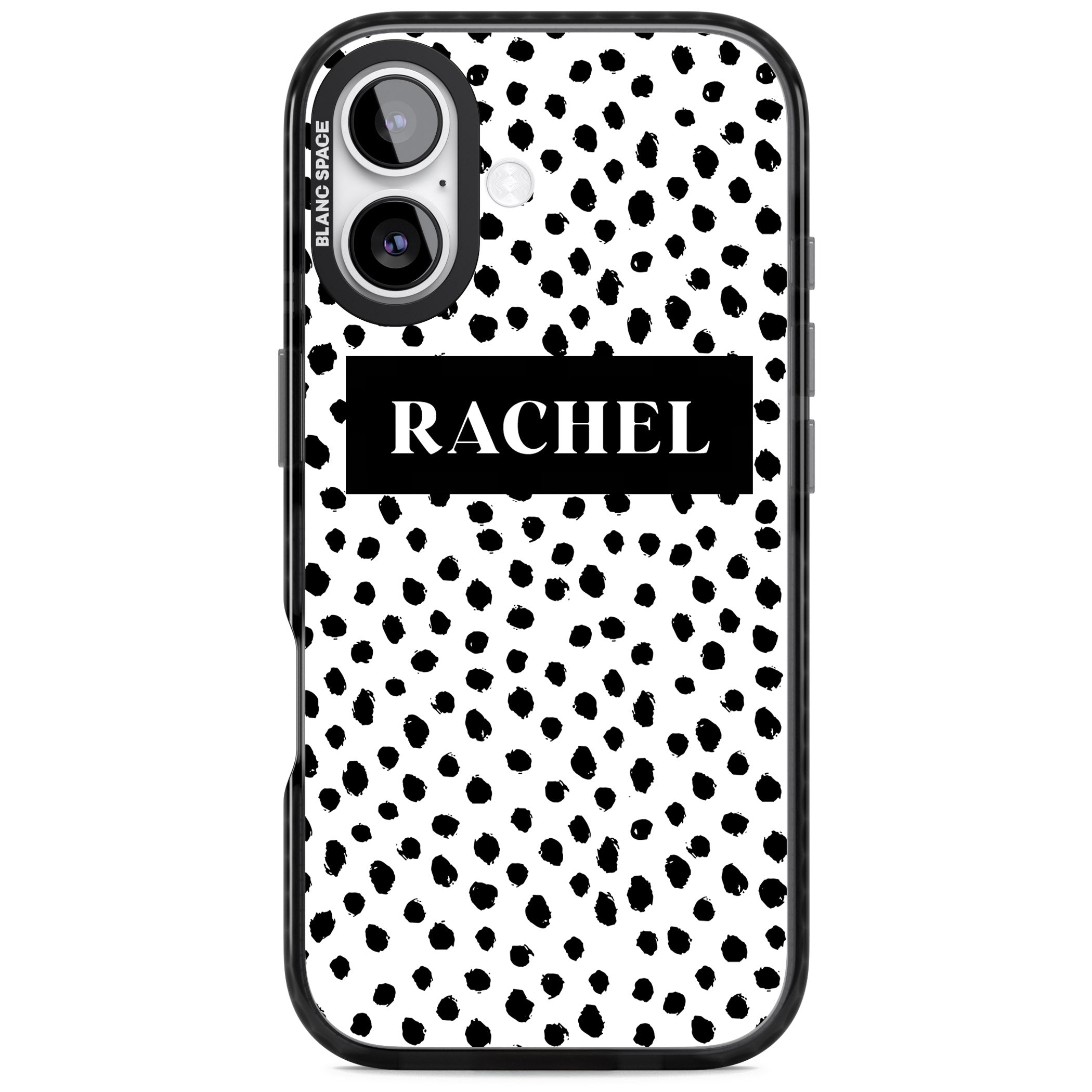 Personalised Black Dots iPhone 17 Impact Black Phone Case