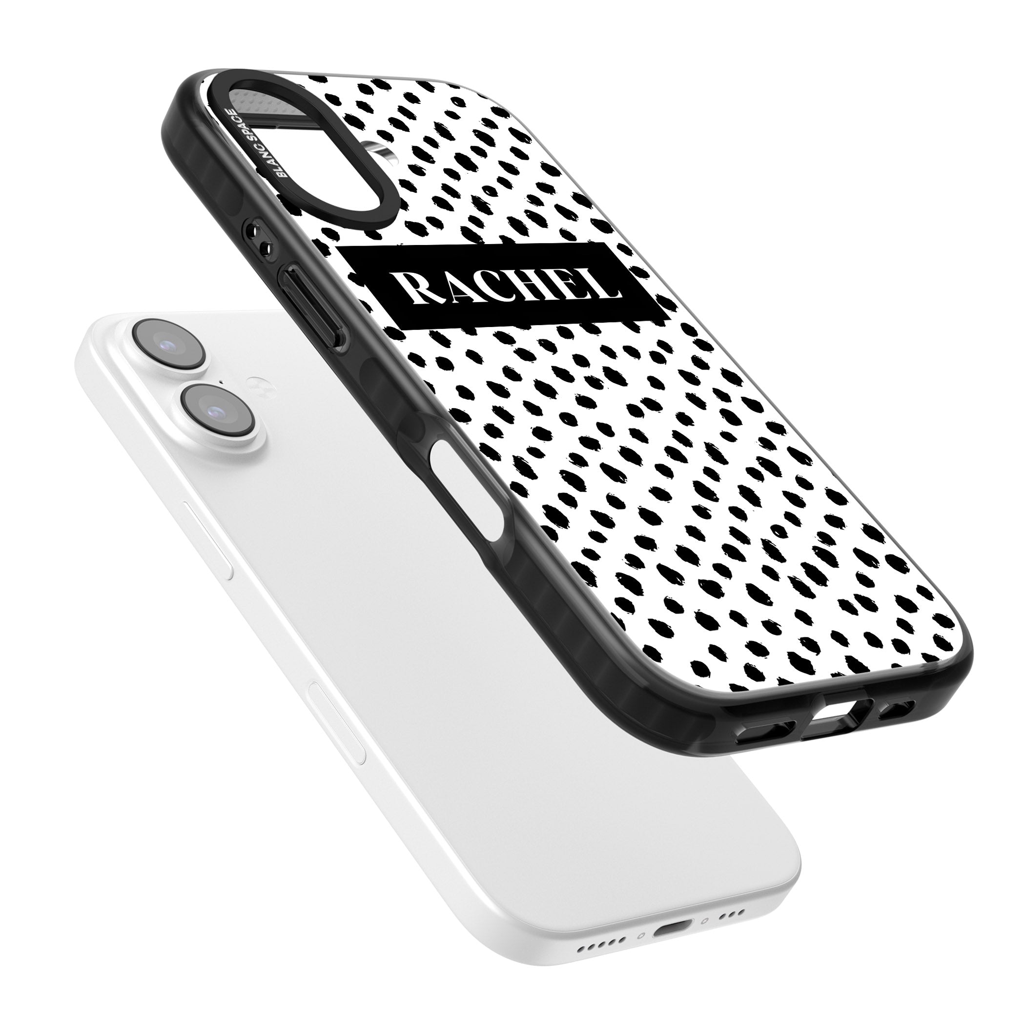 Personalised Black Dots iPhone 17 Impact Black Phone Case Colours