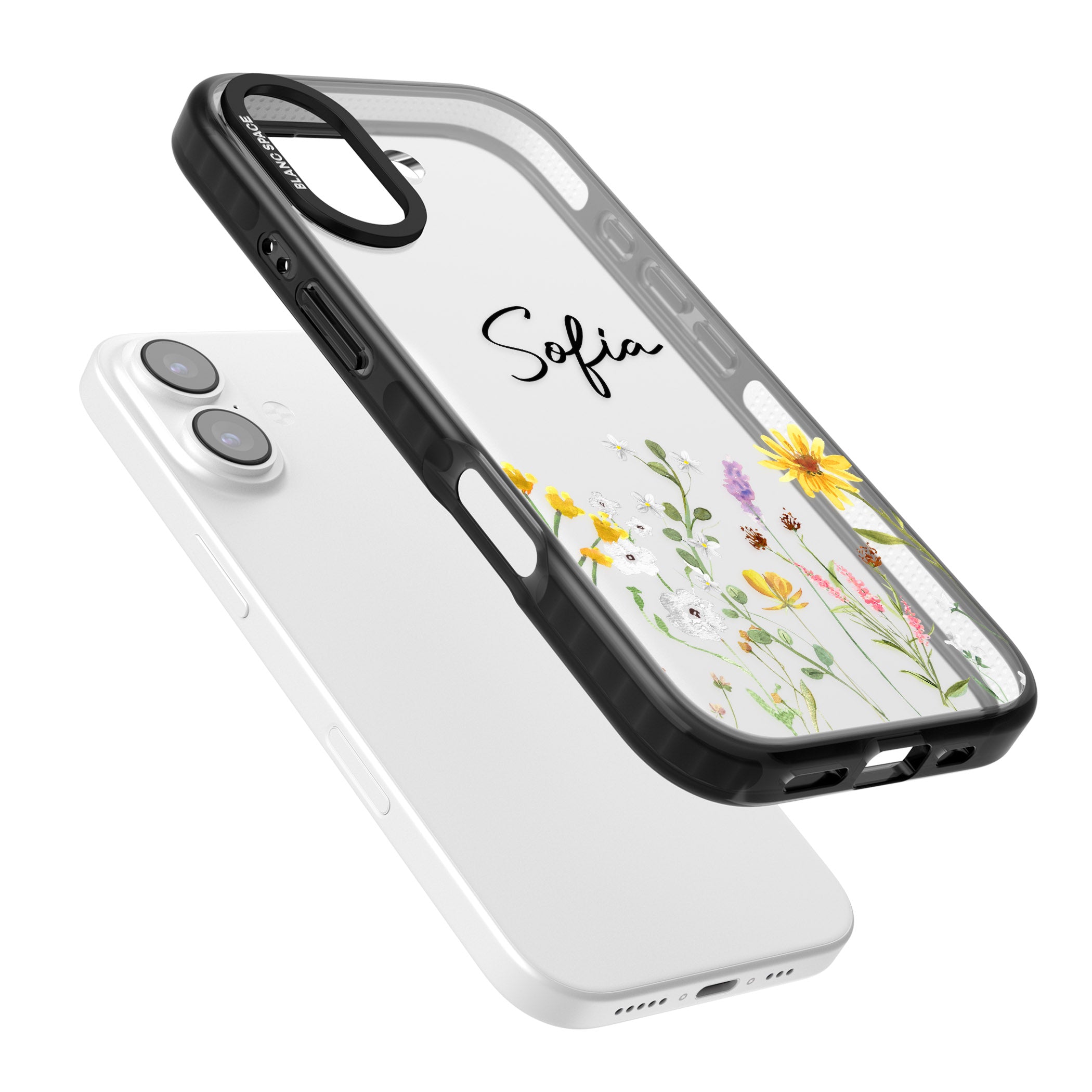 Personalised April Wildfowers iPhone 17 Impact Black Phone Case Colours