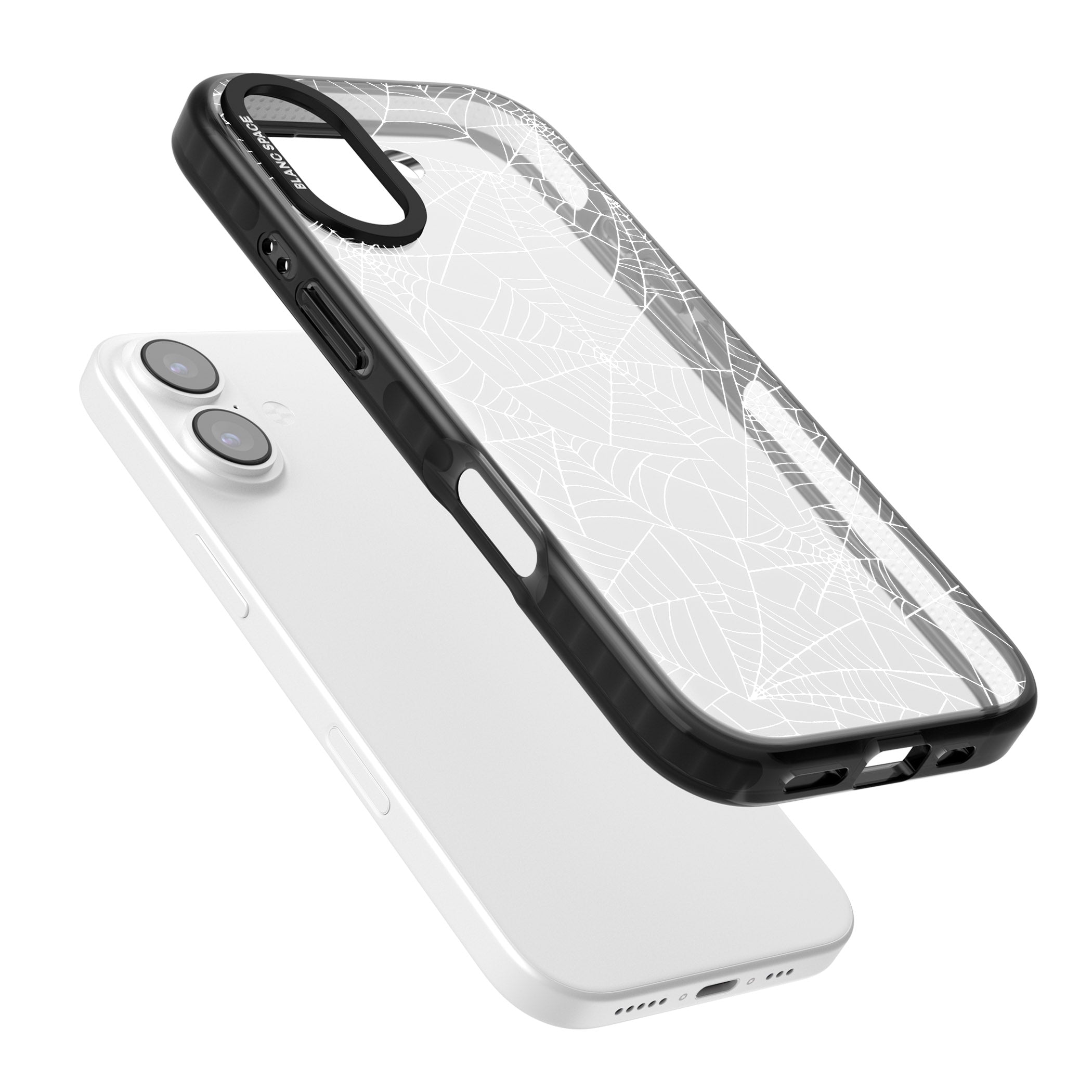 Personalised Spider Webs iPhone 17 Impact Black Phone Case Colours