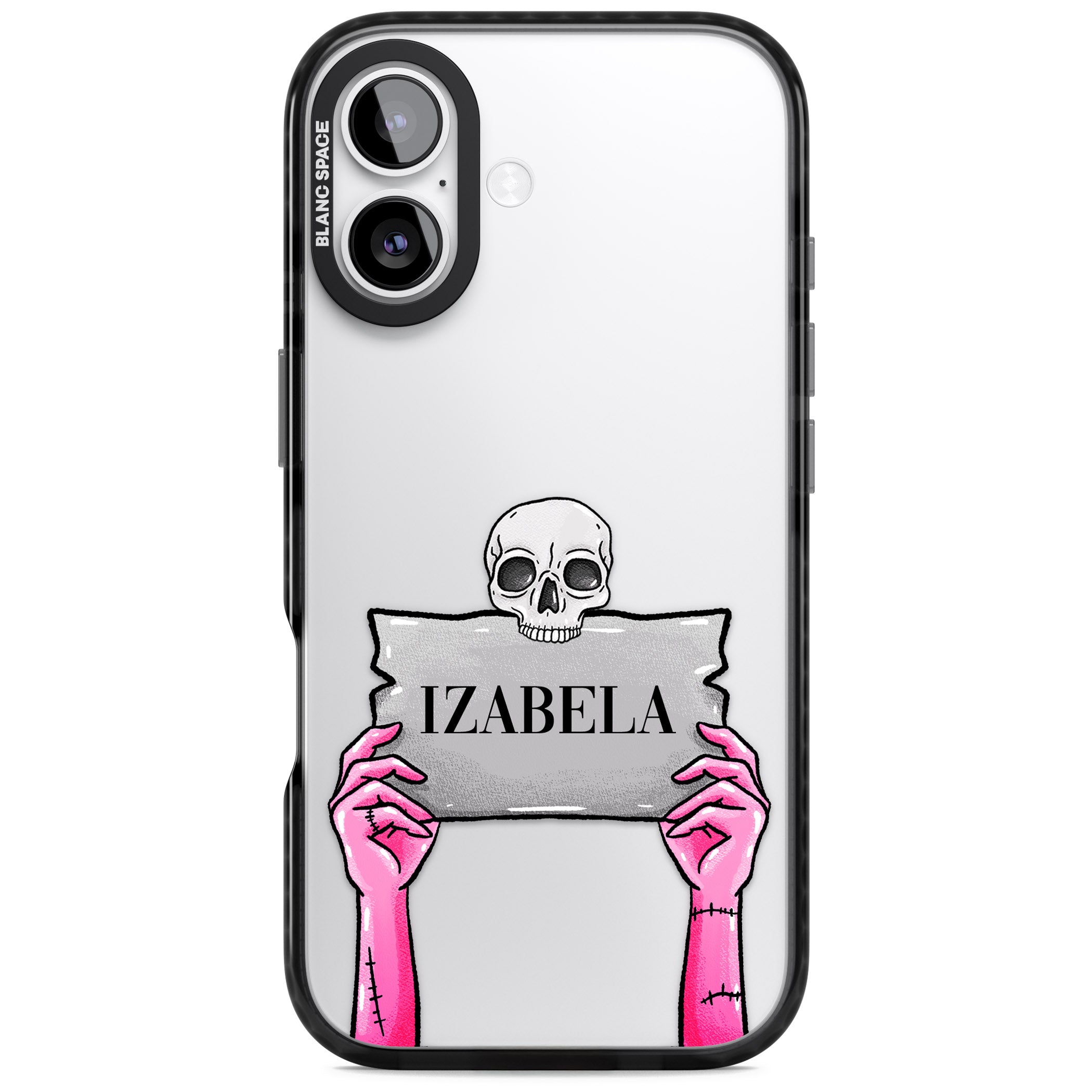 Personalised Grave Plaque iPhone 17 Impact Black Phone Case