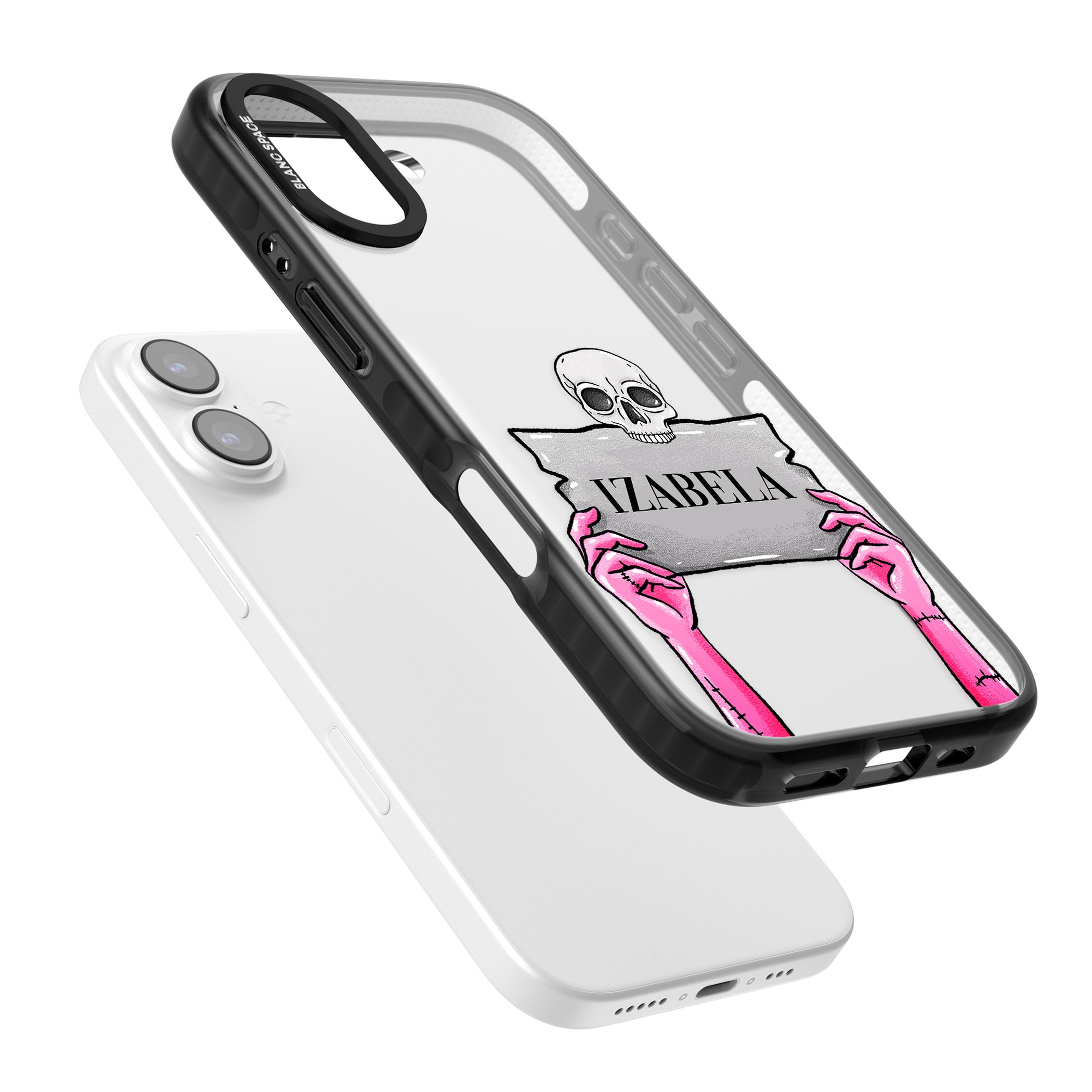 Personalised Grave Plaque iPhone 17 Impact Black Phone Case Colours